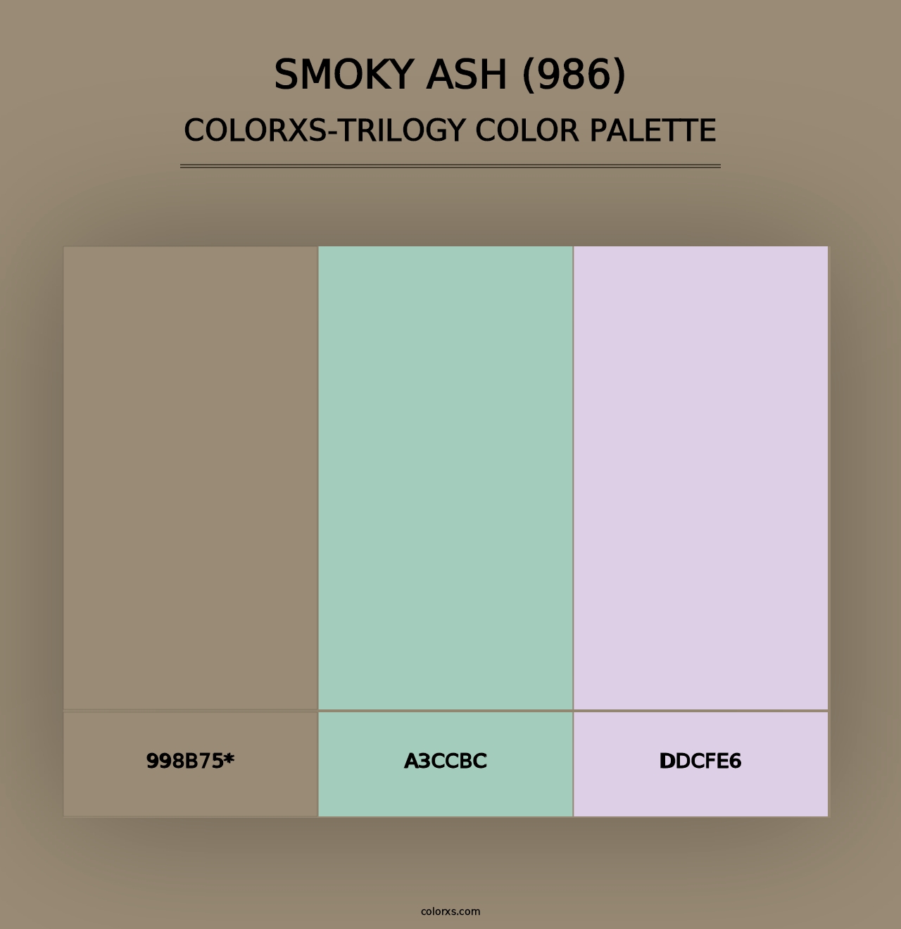 Smoky Ash (986) - Colorxs Trilogy Palette