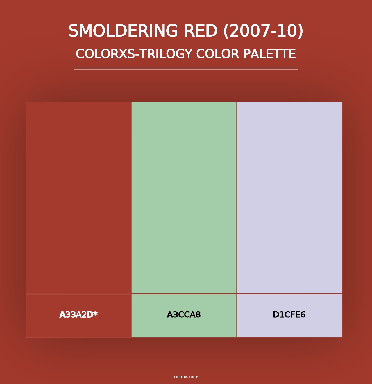 Smoldering Red (2007-10) - Colorxs Trilogy Palette