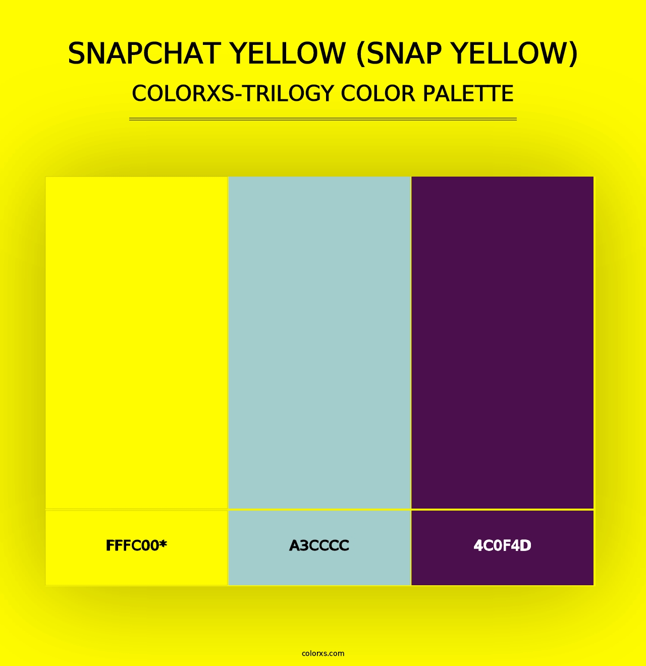 Snapchat Yellow (Snap Yellow) - Colorxs Trilogy Palette