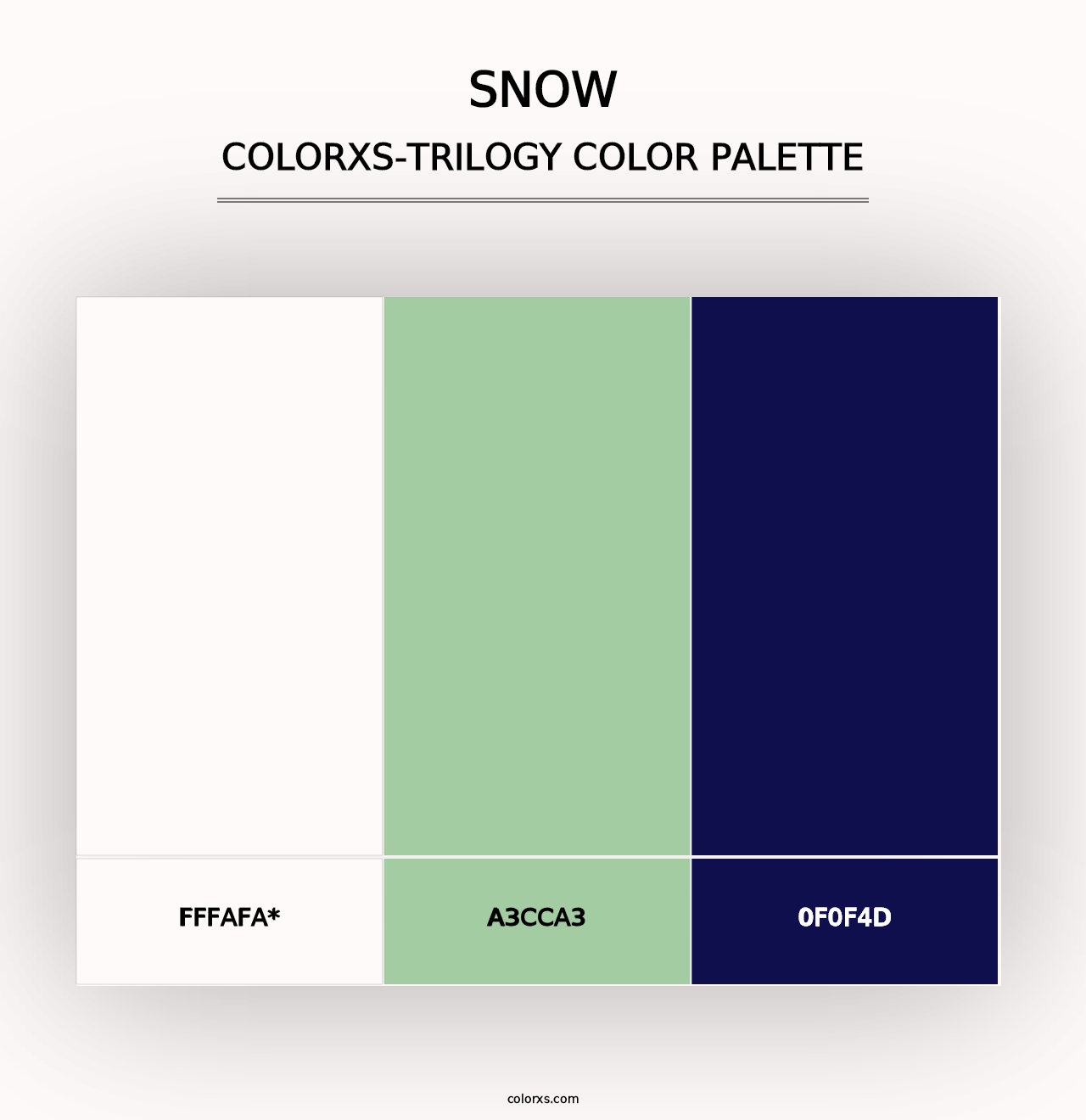 Snow - Colorxs Trilogy Palette