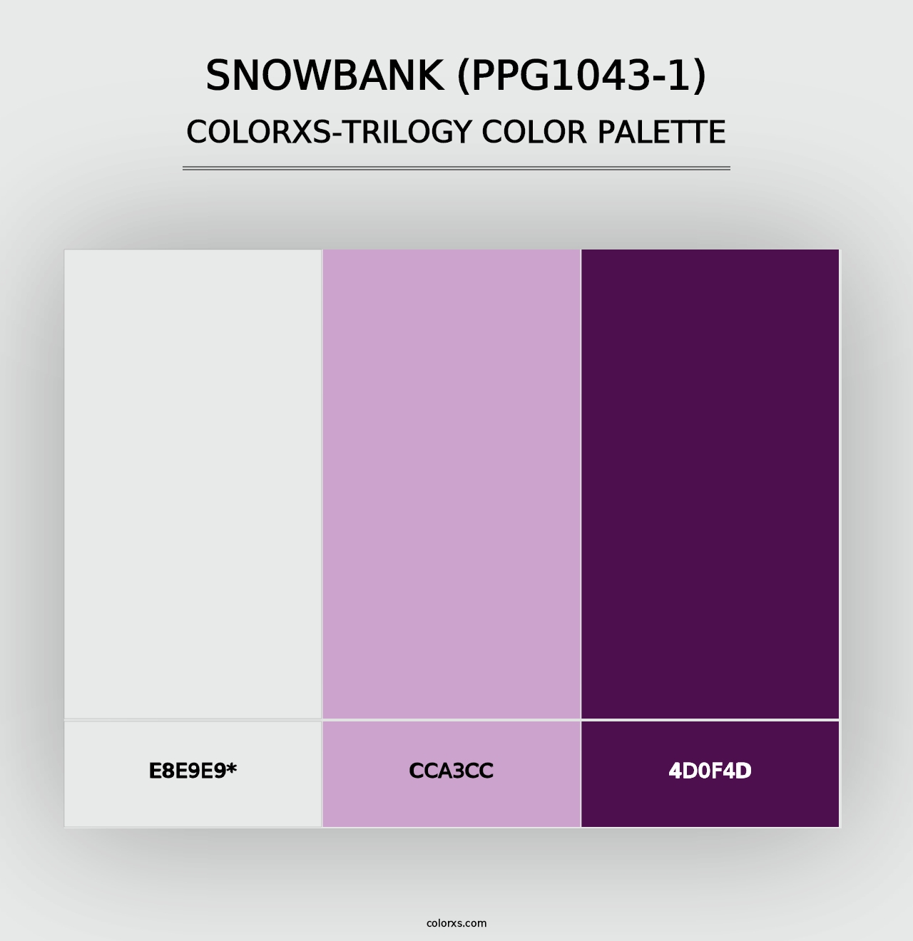 Snowbank (PPG1043-1) - Colorxs Trilogy Palette