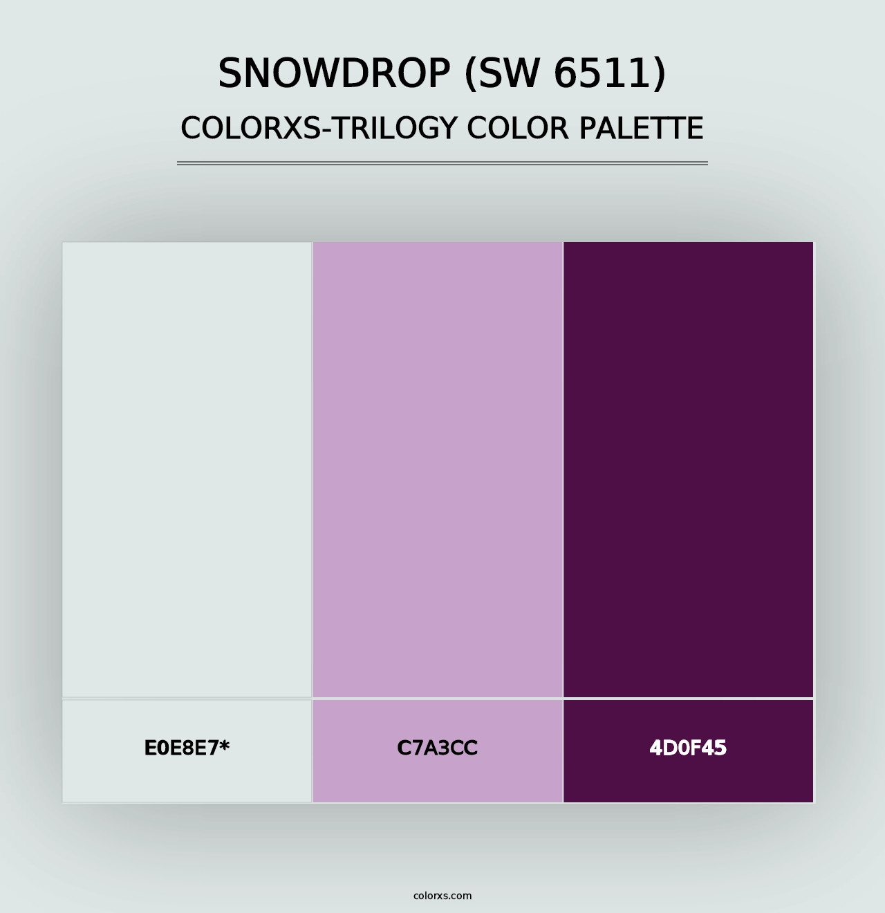 Snowdrop (SW 6511) - Colorxs Trilogy Palette