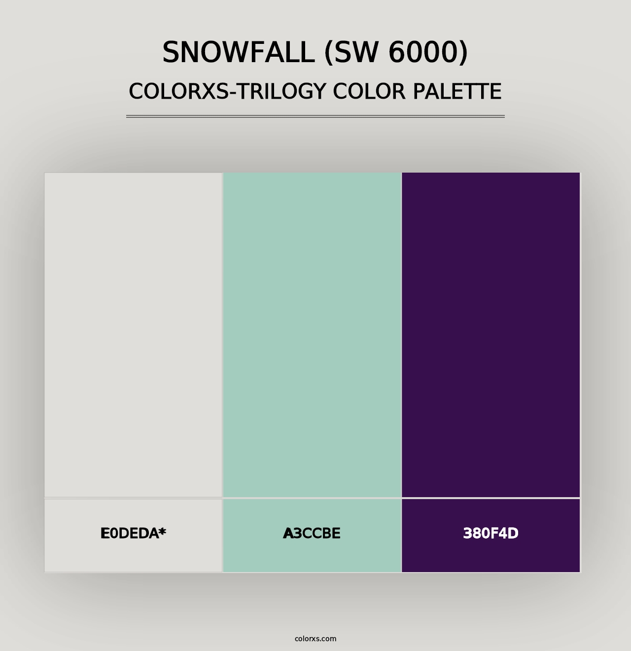 Snowfall (SW 6000) - Colorxs Trilogy Palette