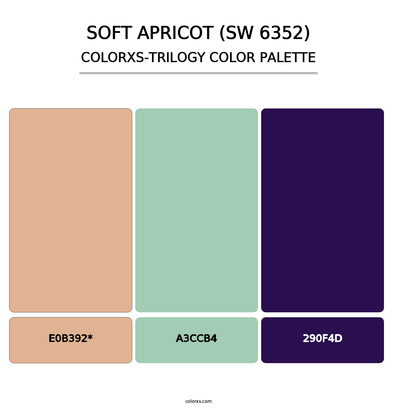 Soft Apricot (SW 6352) - Colorxs Trilogy Palette