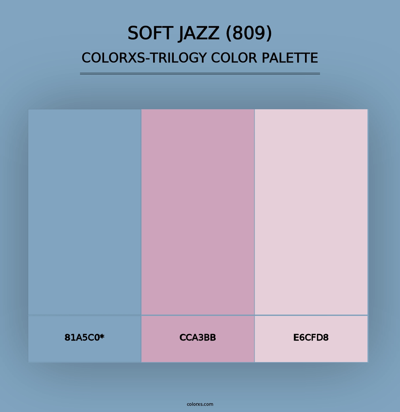 Soft Jazz (809) - Colorxs Trilogy Palette