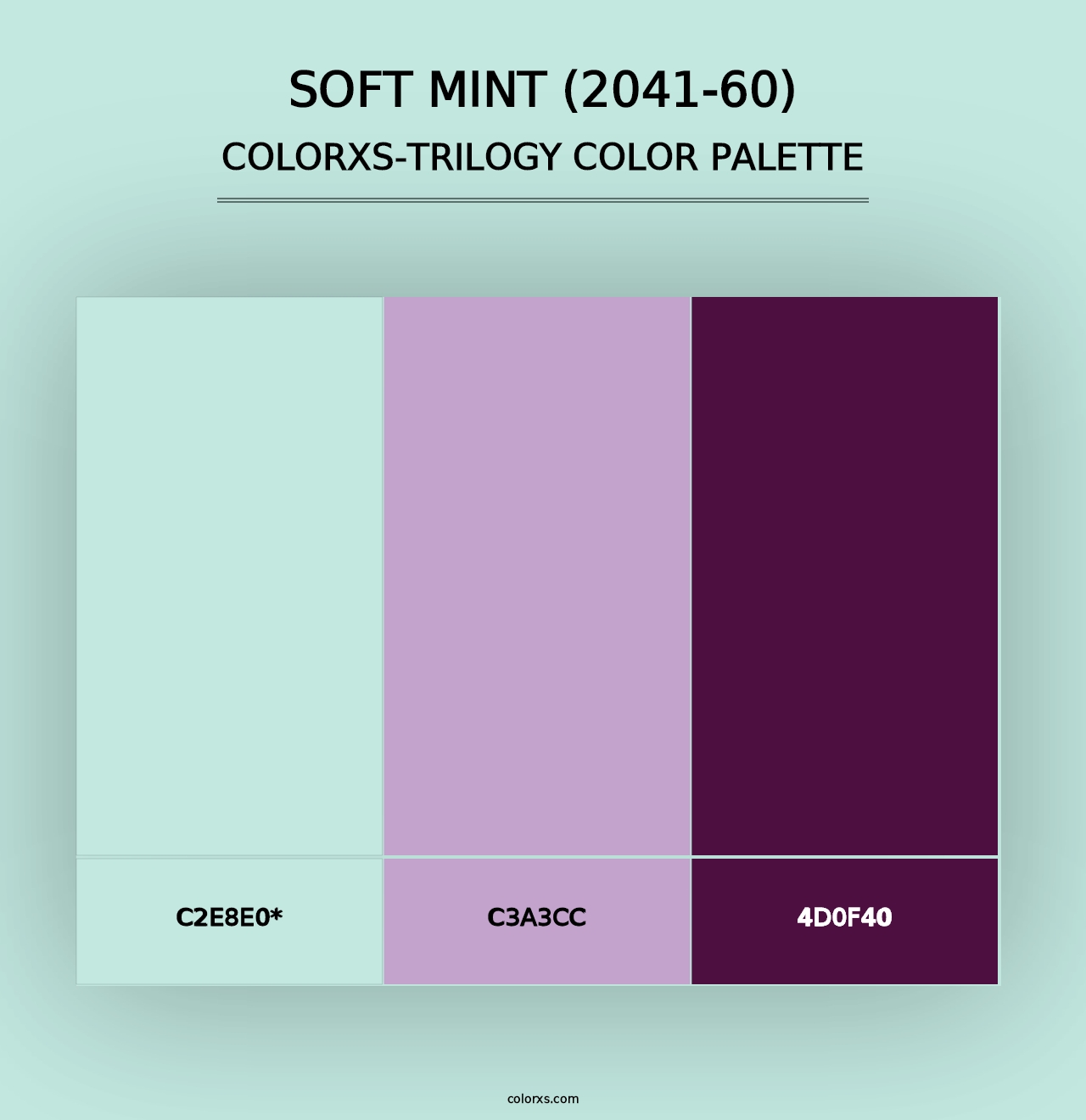 Soft Mint (2041-60) - Colorxs Trilogy Palette