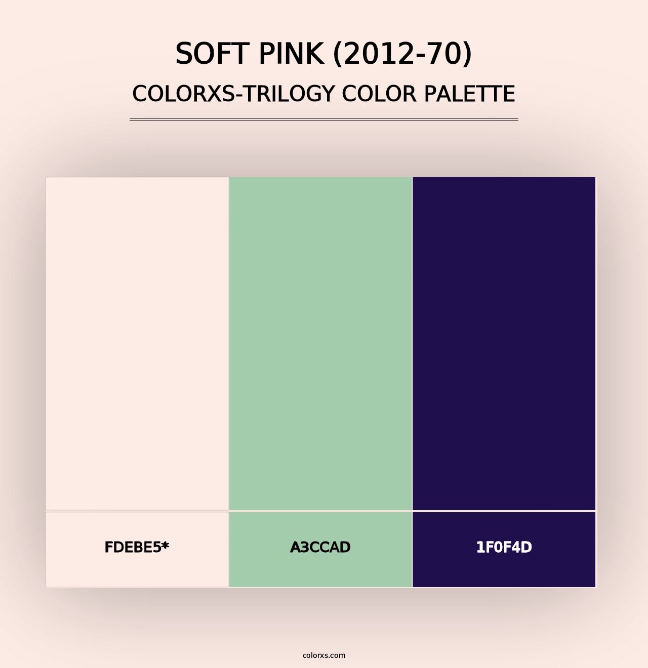 Soft Pink (2012-70) - Colorxs Trilogy Palette