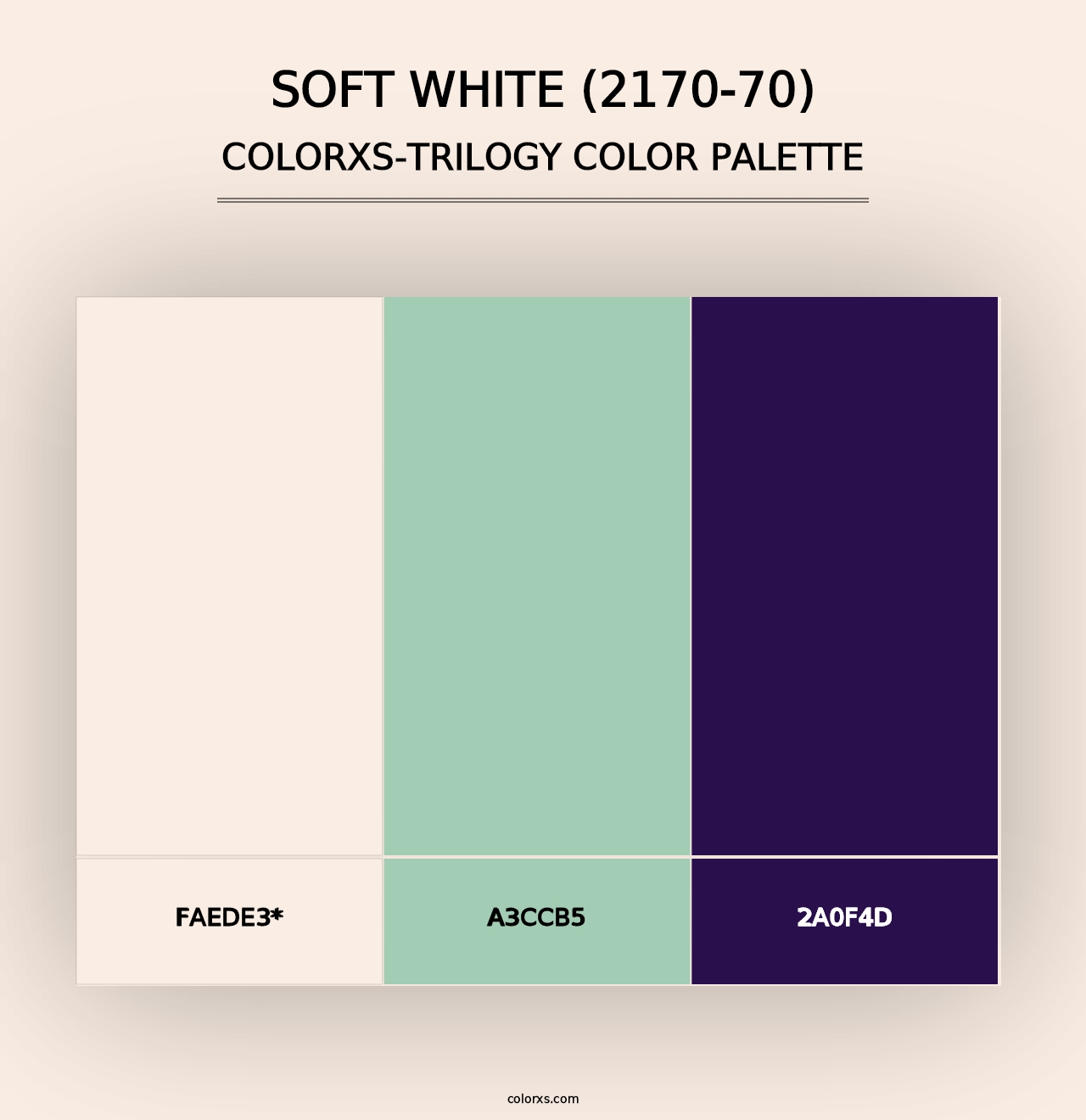 Soft White (2170-70) - Colorxs Trilogy Palette