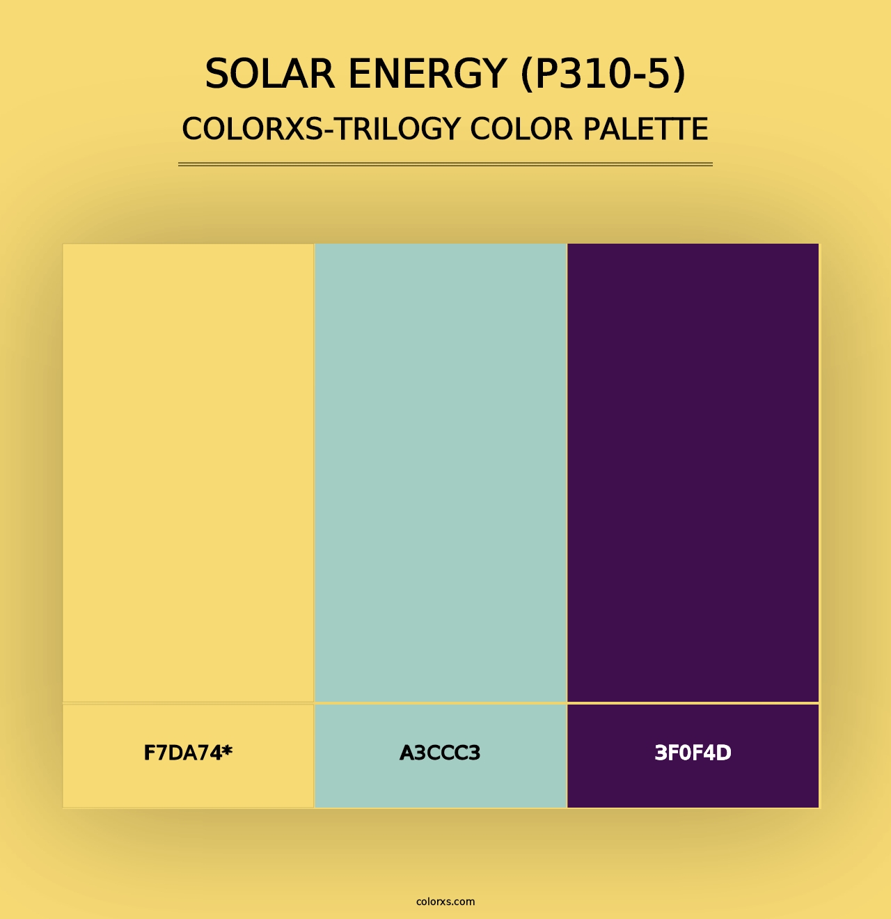 Solar Energy (P310-5) - Colorxs Trilogy Palette