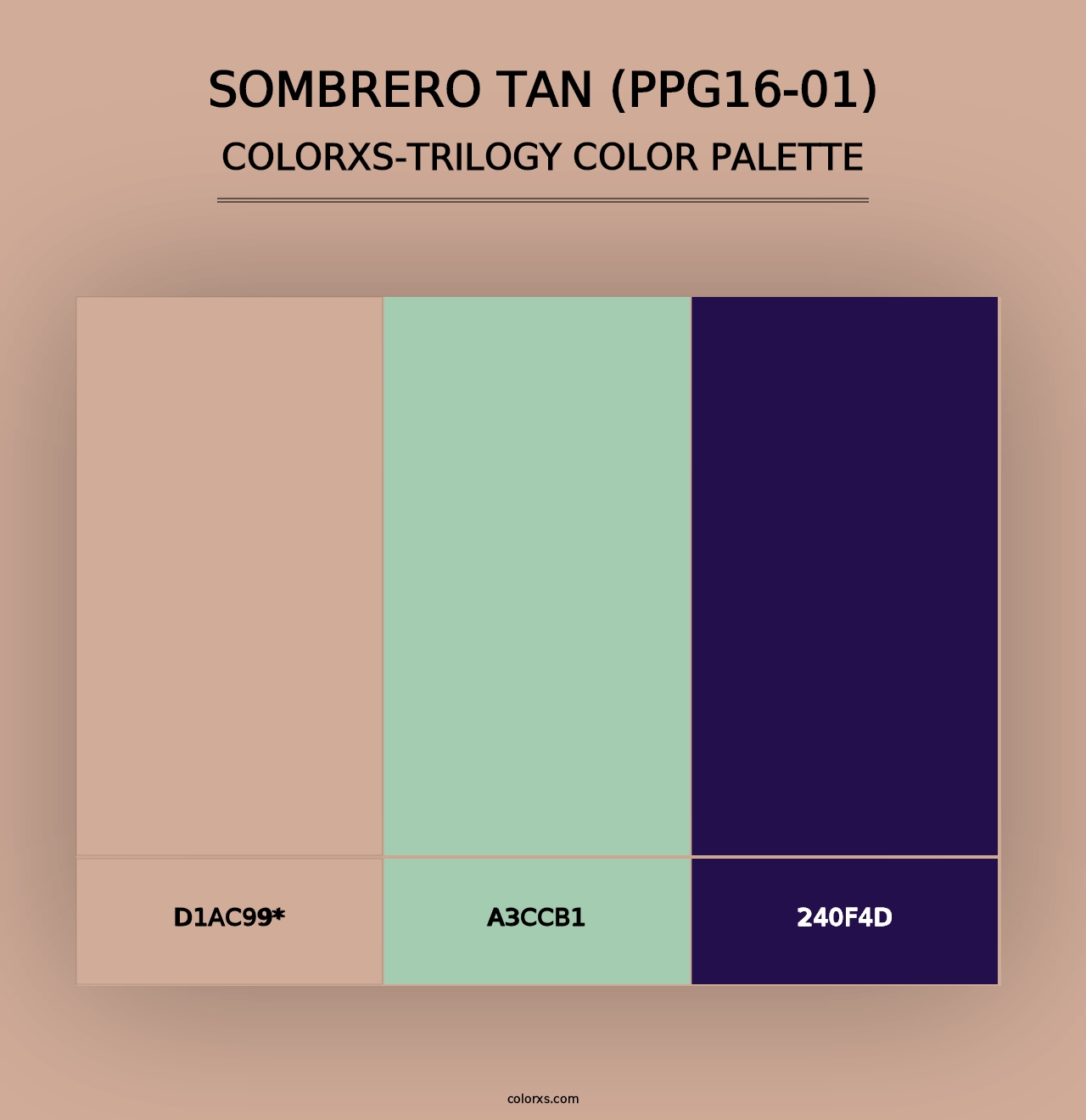 Sombrero Tan (PPG16-01) - Colorxs Trilogy Palette