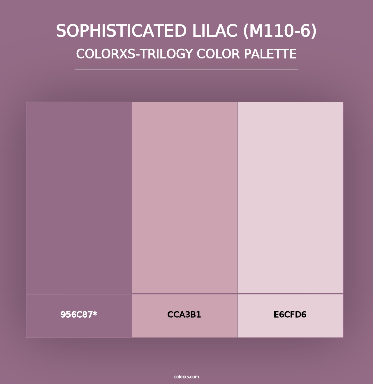 Sophisticated Lilac (M110-6) - Colorxs Trilogy Palette