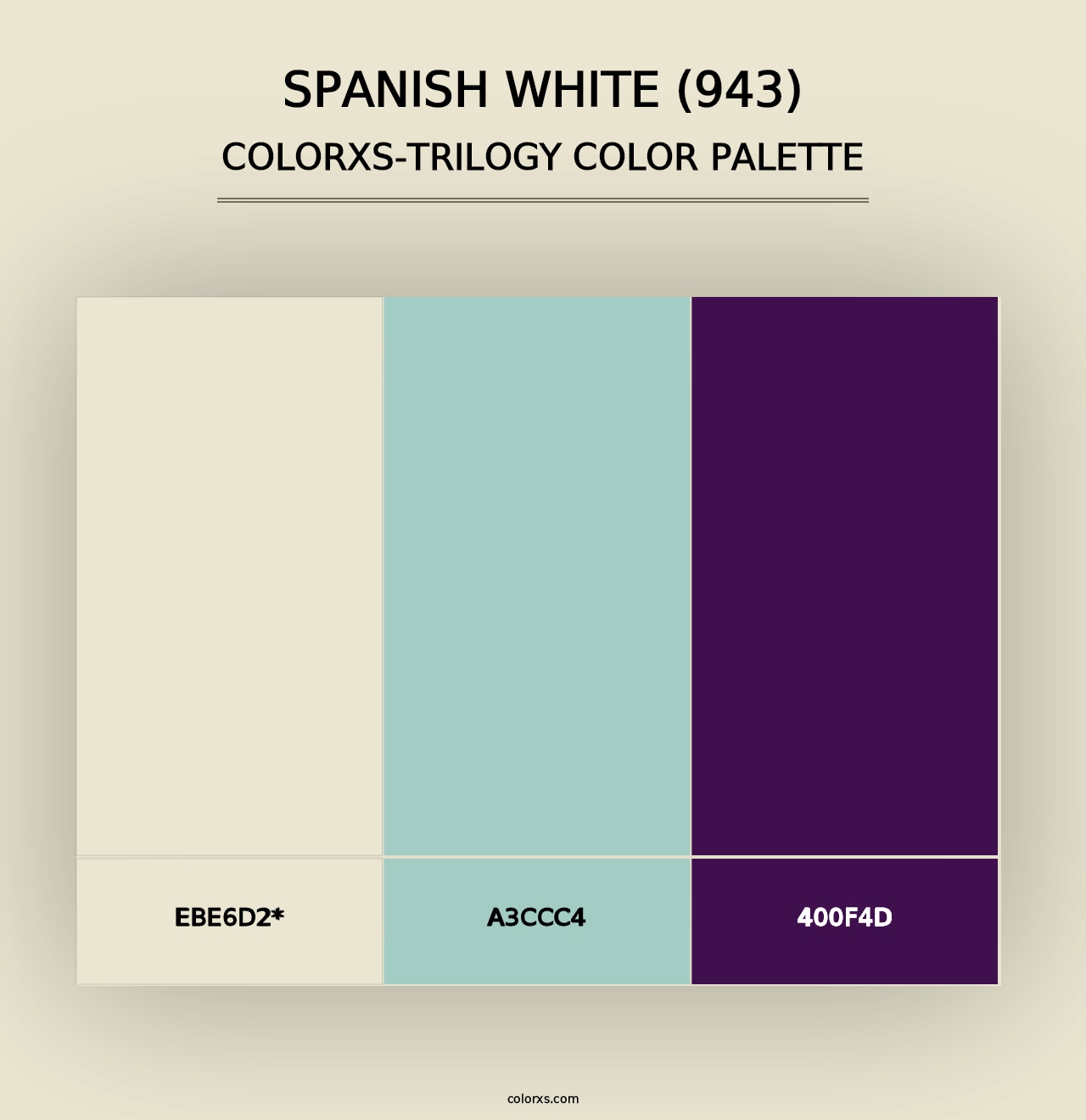 Spanish White (943) - Colorxs Trilogy Palette