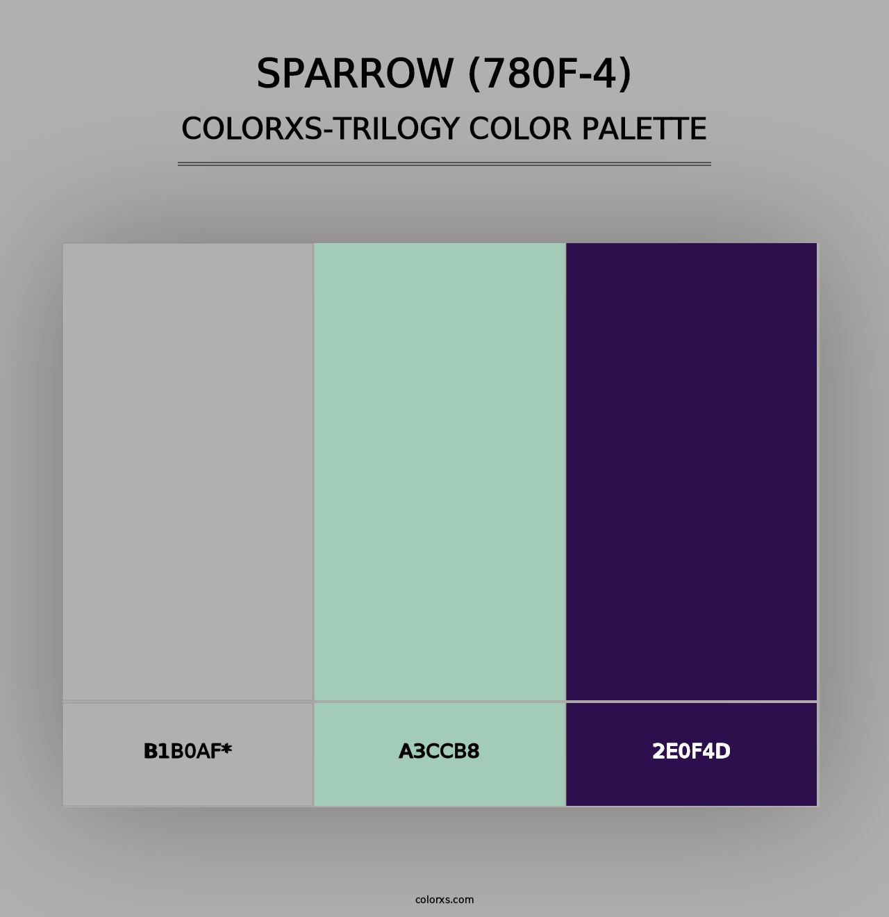 Sparrow (780F-4) - Colorxs Trilogy Palette