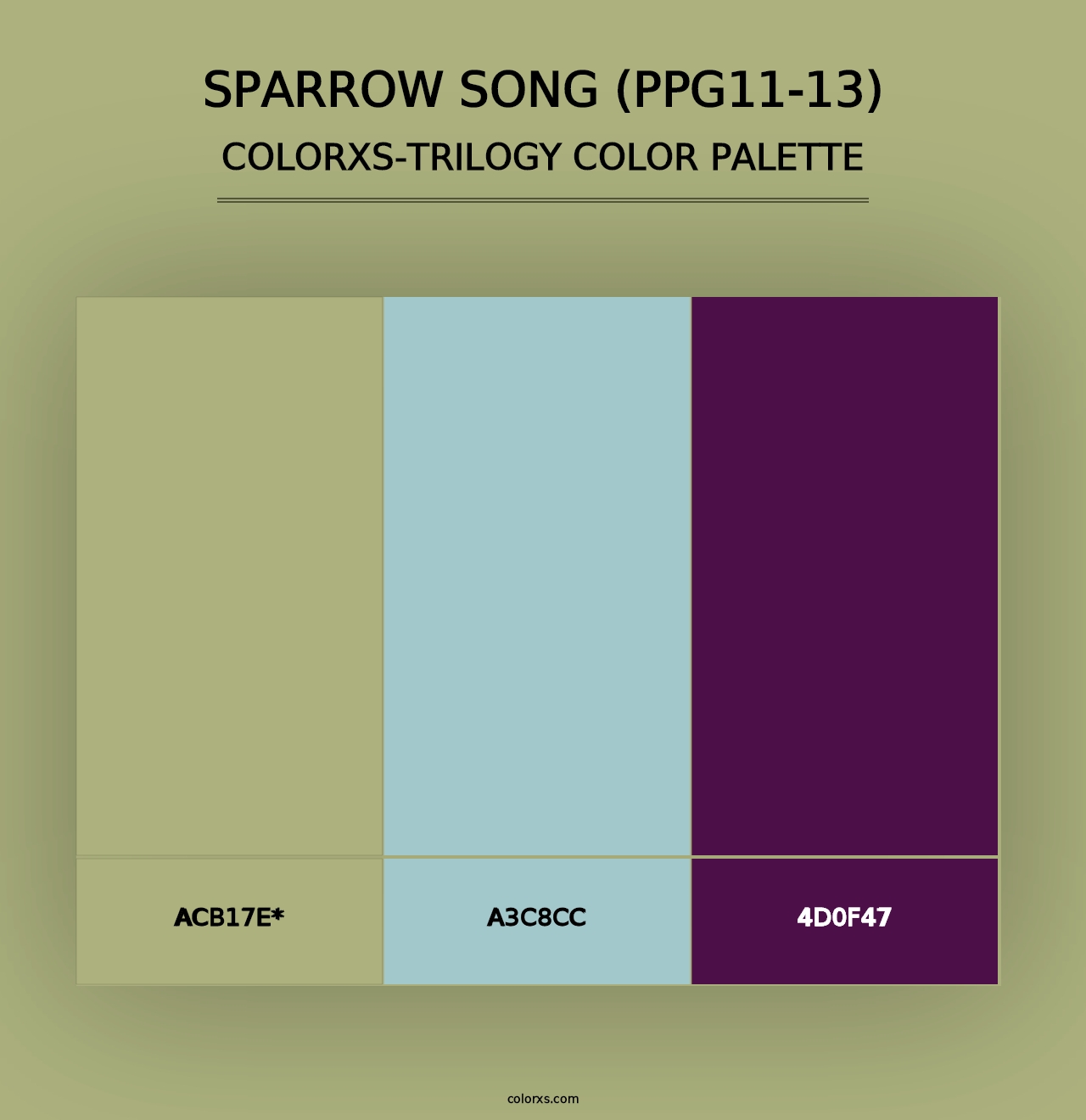 Sparrow Song (PPG11-13) - Colorxs Trilogy Palette