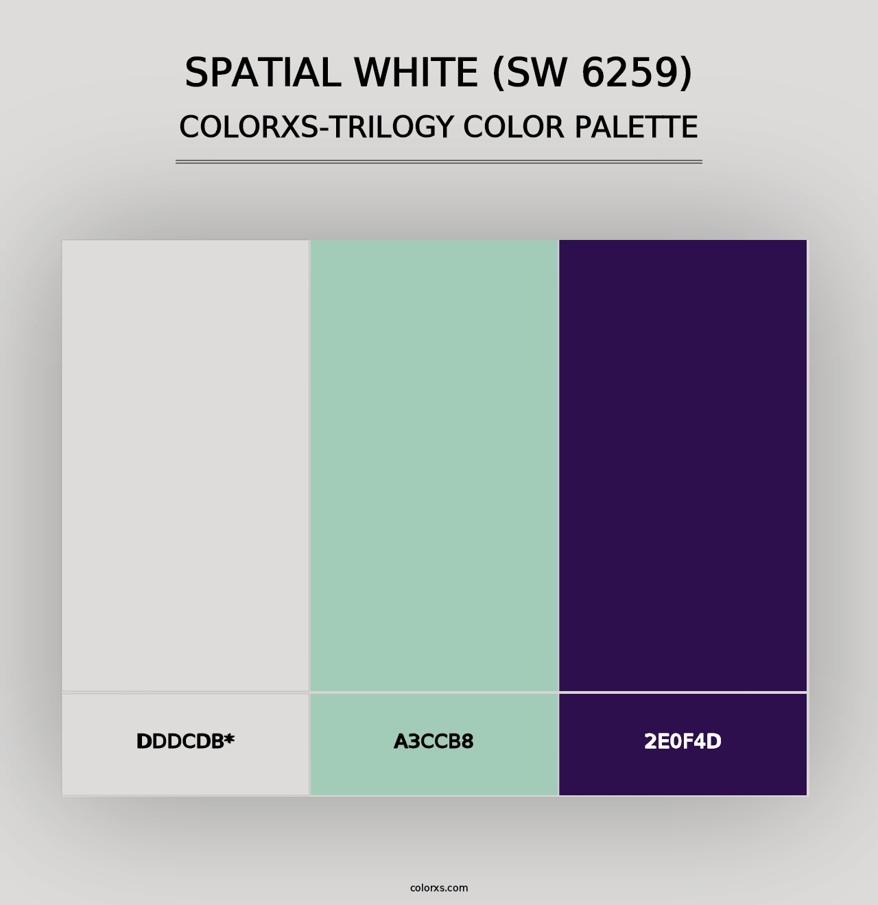 Spatial White (SW 6259) - Colorxs Trilogy Palette