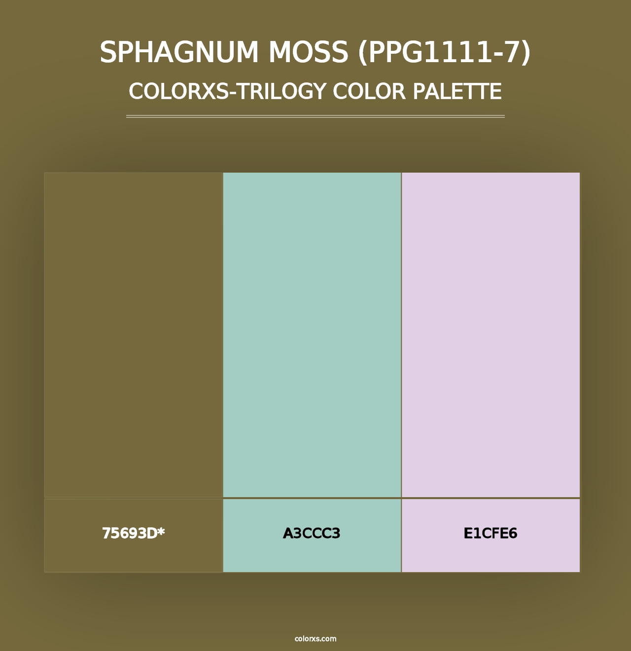 Sphagnum Moss (PPG1111-7) - Colorxs Trilogy Palette