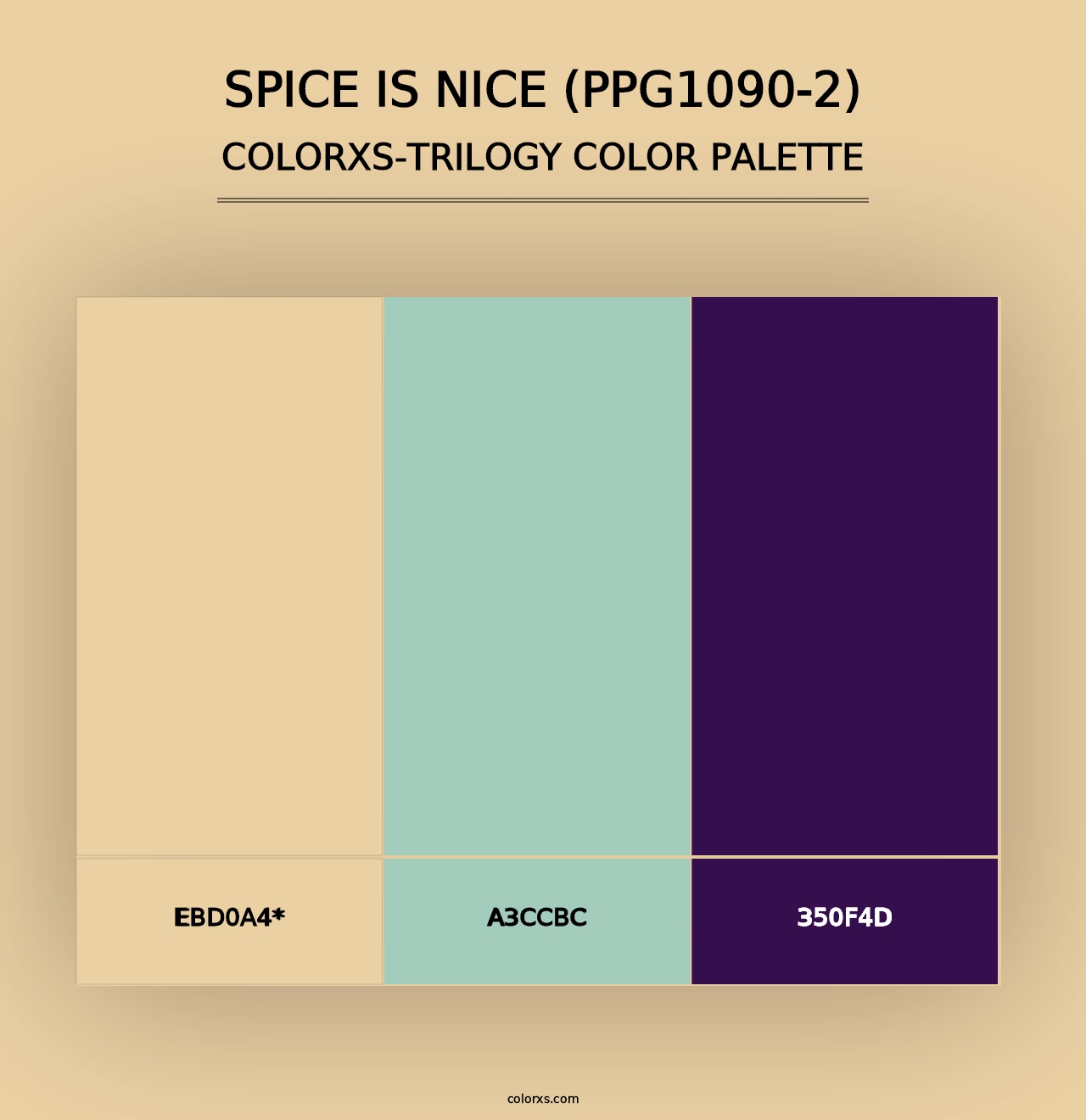 Spice Is Nice (PPG1090-2) - Colorxs Trilogy Palette