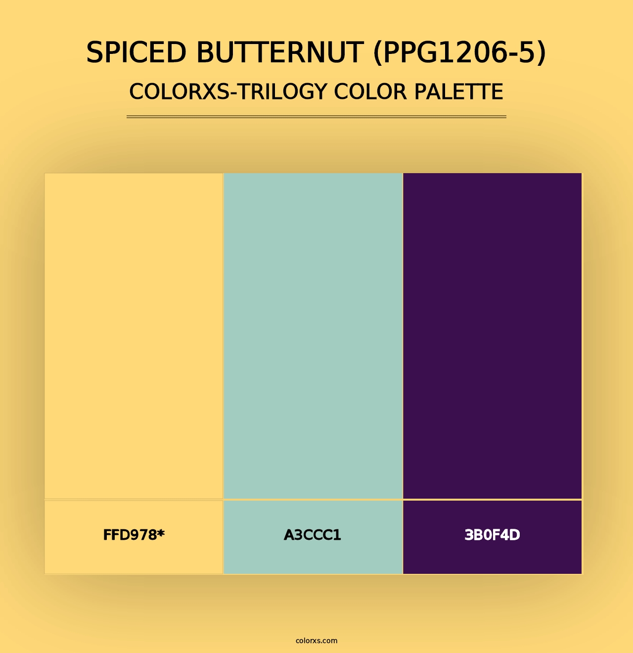 Spiced Butternut (PPG1206-5) - Colorxs Trilogy Palette