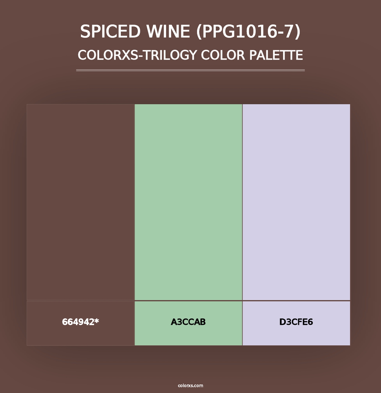 Spiced Wine (PPG1016-7) - Colorxs Trilogy Palette