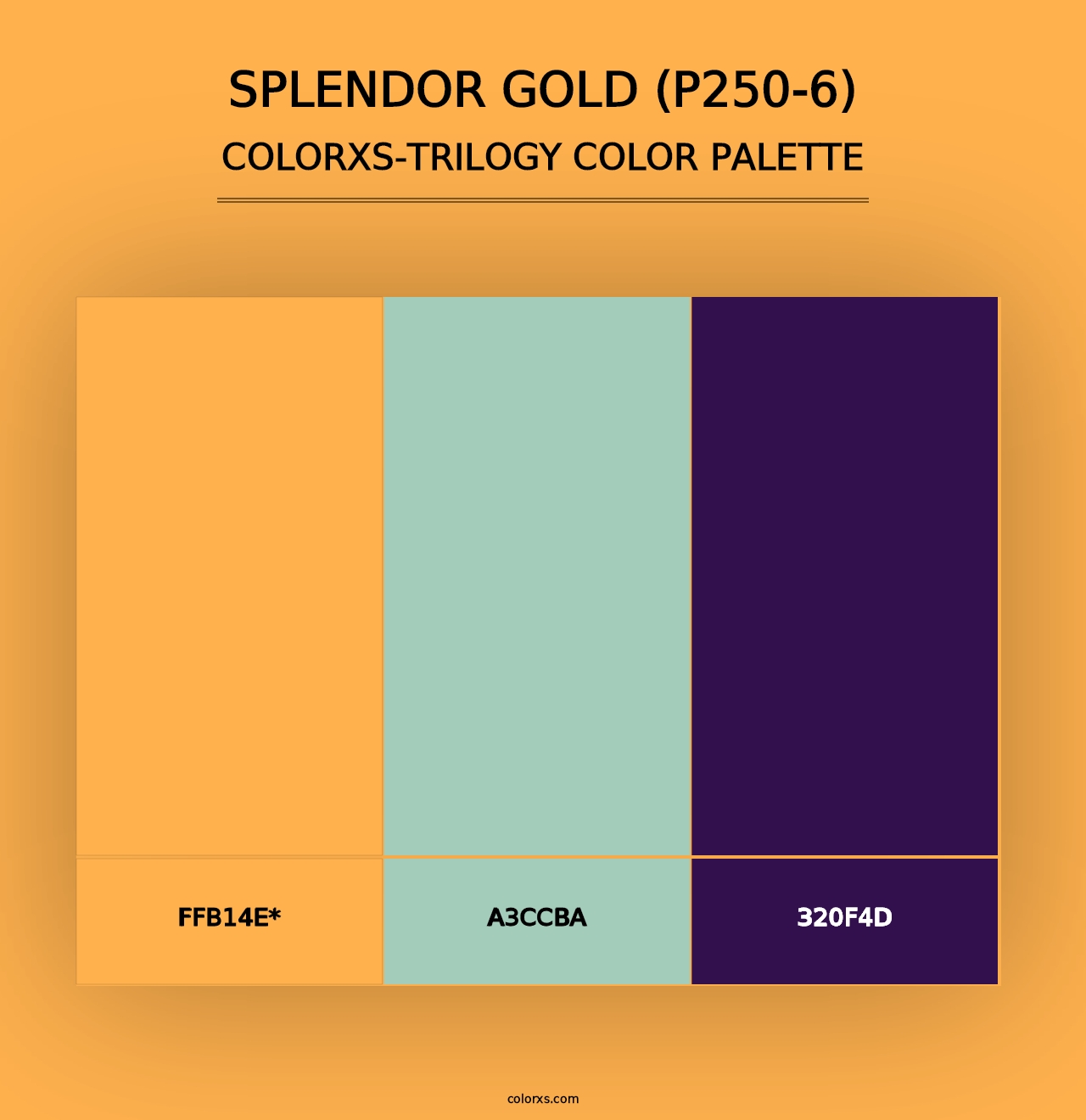 Splendor Gold (P250-6) - Colorxs Trilogy Palette