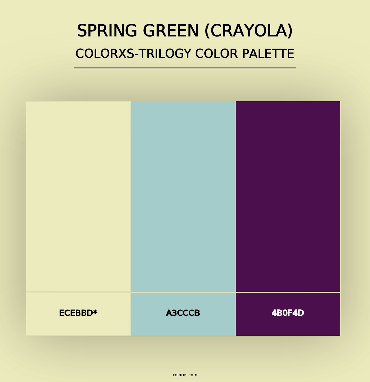 Spring Green (Crayola) - Colorxs Trilogy Palette