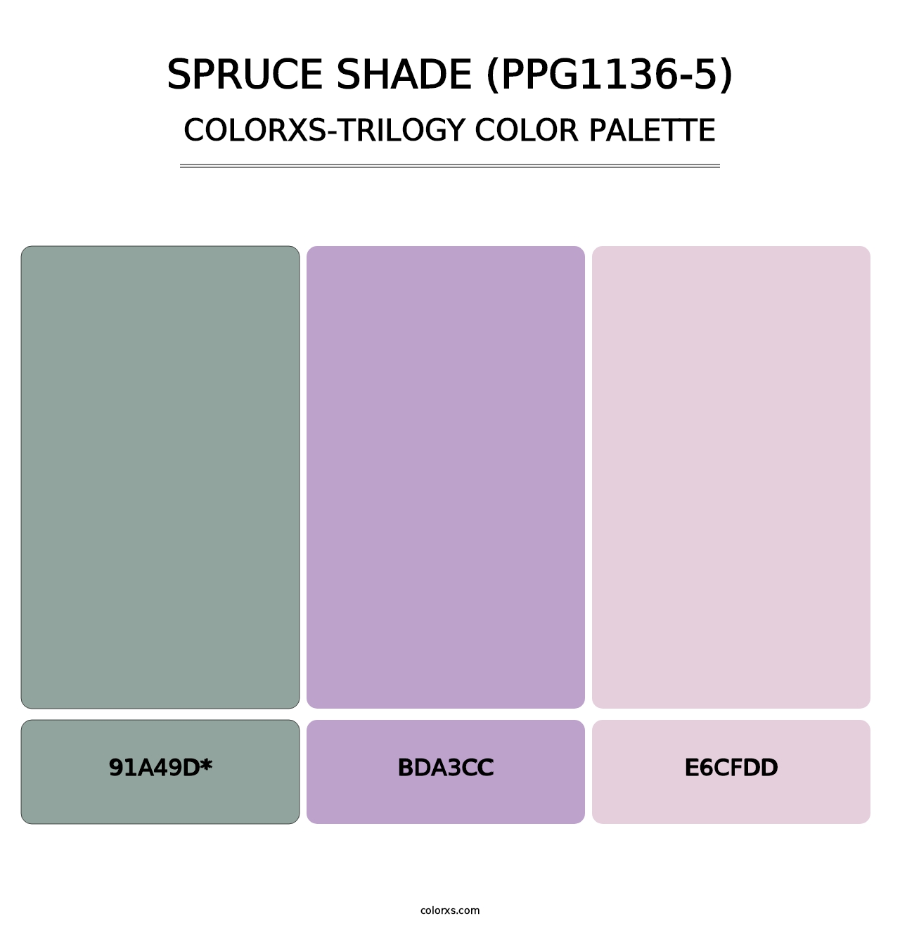 Spruce Shade (PPG1136-5) - Colorxs Trilogy Palette