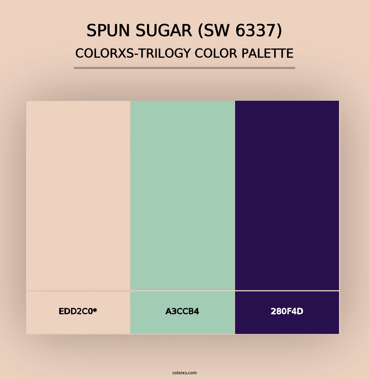 Spun Sugar (SW 6337) - Colorxs Trilogy Palette