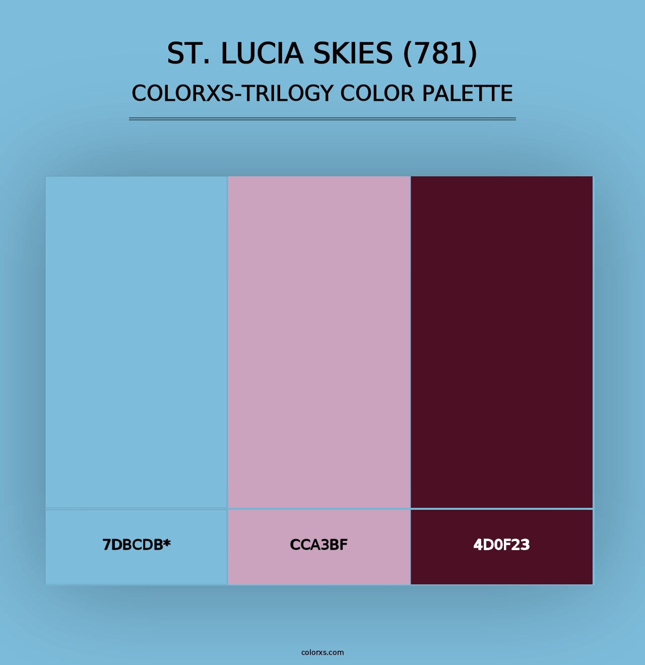 St. Lucia Skies (781) - Colorxs Trilogy Palette