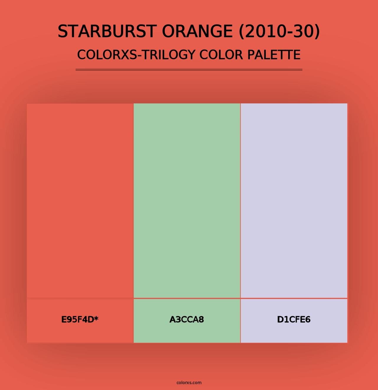 Starburst Orange (2010-30) - Colorxs Trilogy Palette