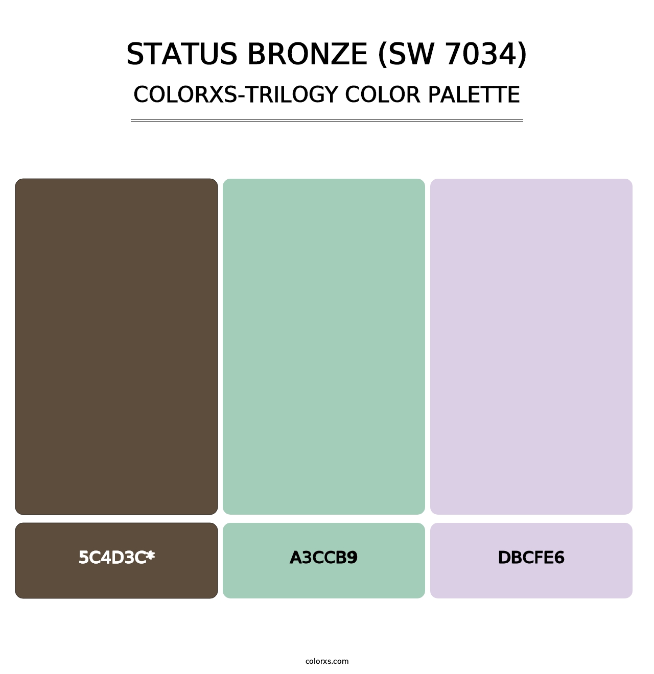 Status Bronze (SW 7034) - Colorxs Trilogy Palette