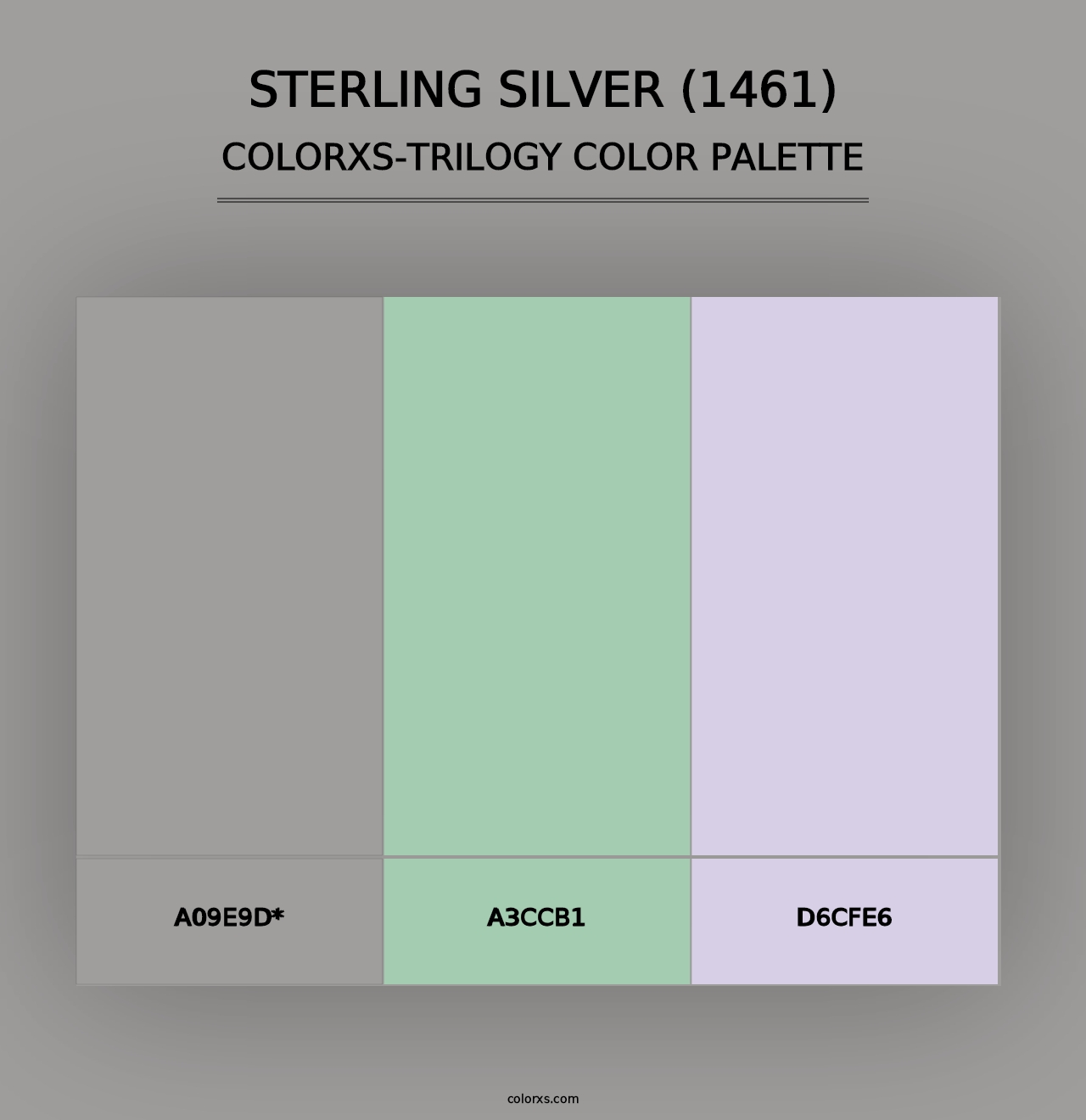 Sterling Silver (1461) - Colorxs Trilogy Palette