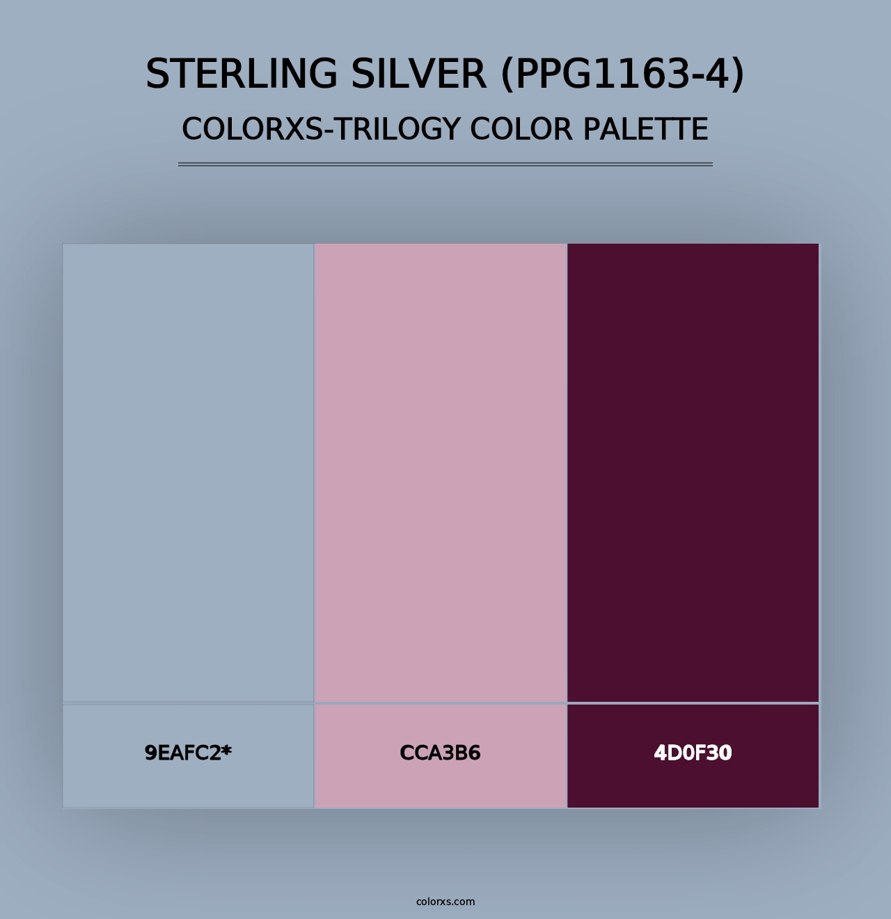 Sterling Silver (PPG1163-4) - Colorxs Trilogy Palette