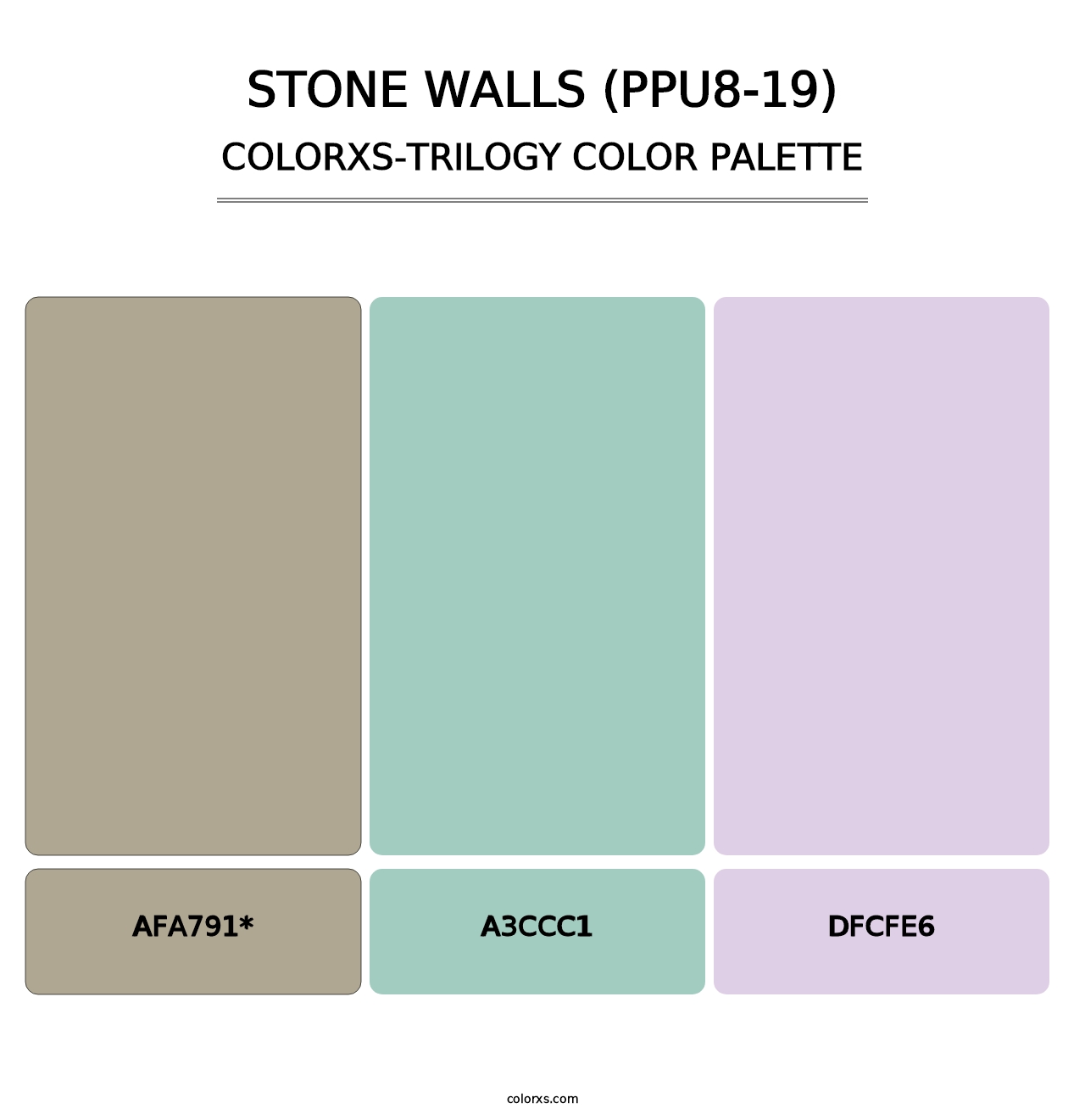 Stone Walls (PPU8-19) - Colorxs Trilogy Palette