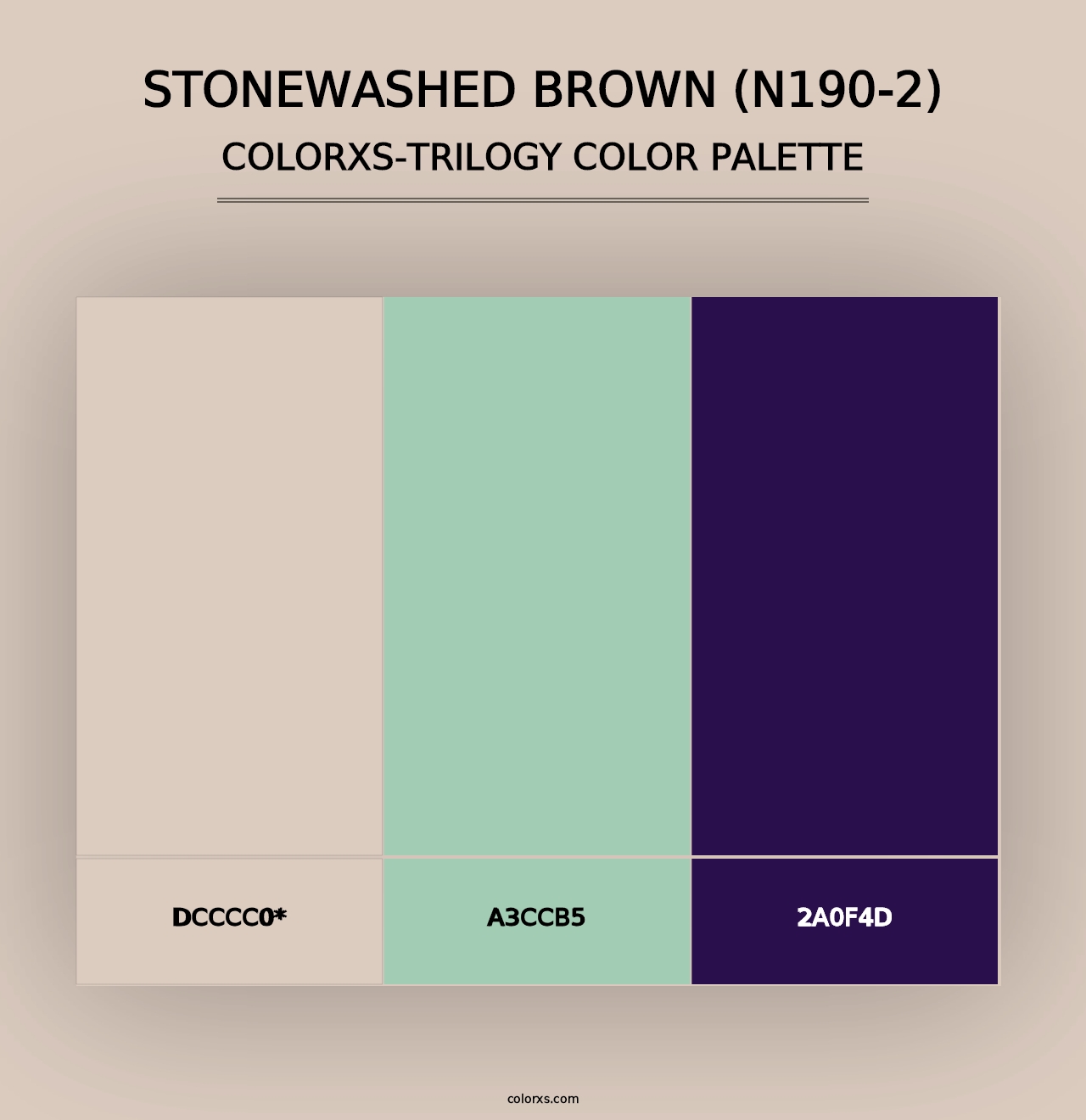 Stonewashed Brown (N190-2) - Colorxs Trilogy Palette