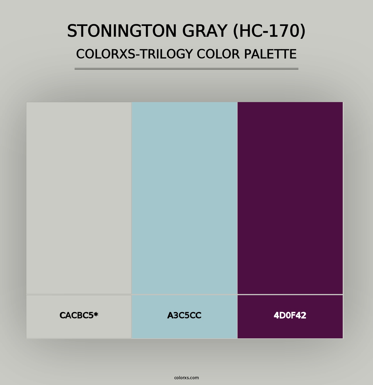 Stonington Gray (HC-170) - Colorxs Trilogy Palette