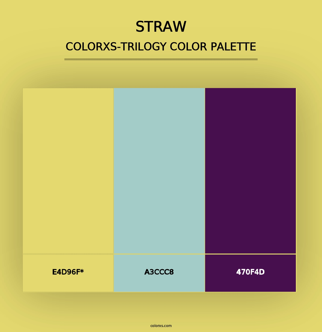 Straw - Colorxs Trilogy Palette