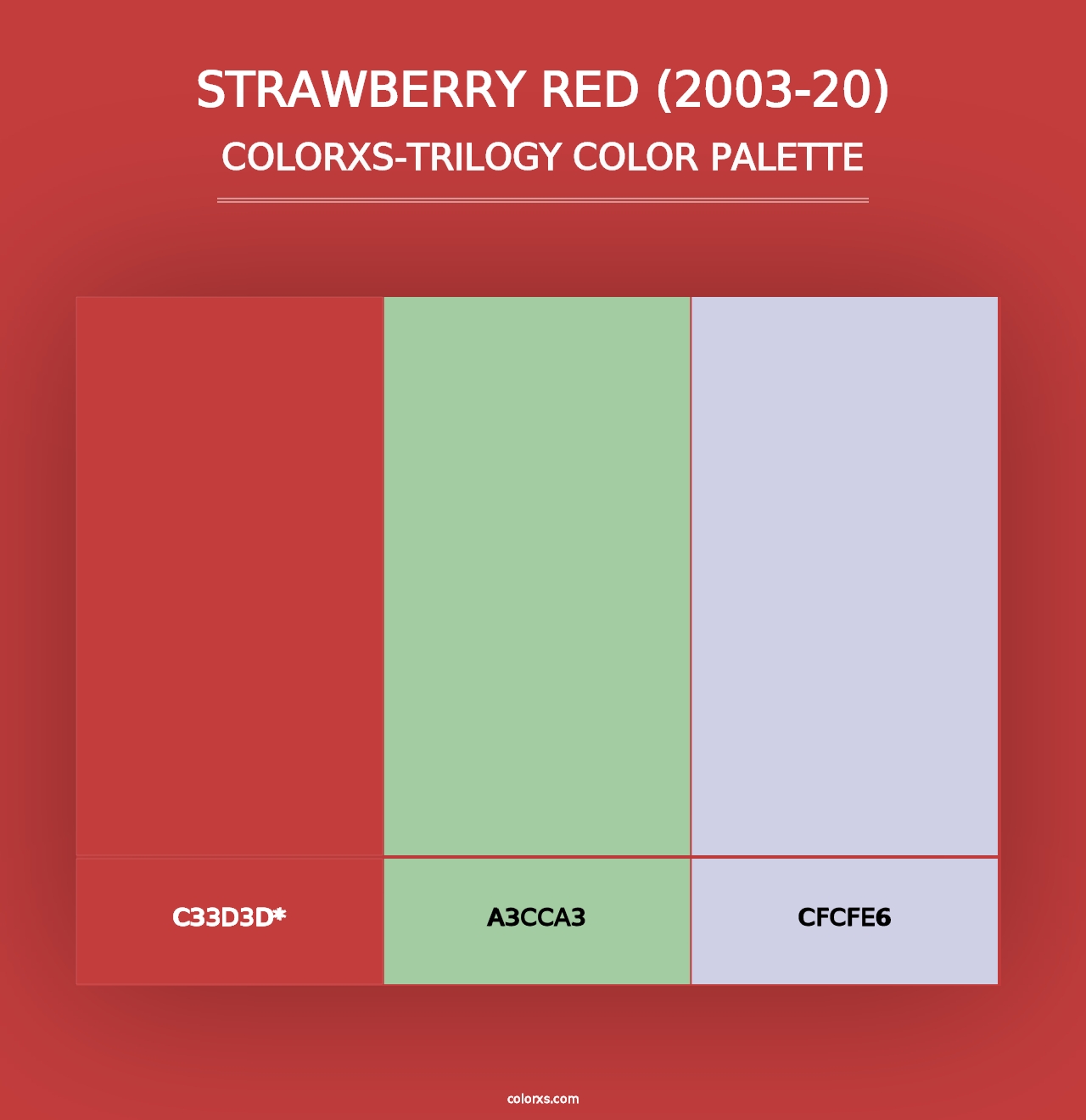 Strawberry Red (2003-20) - Colorxs Trilogy Palette