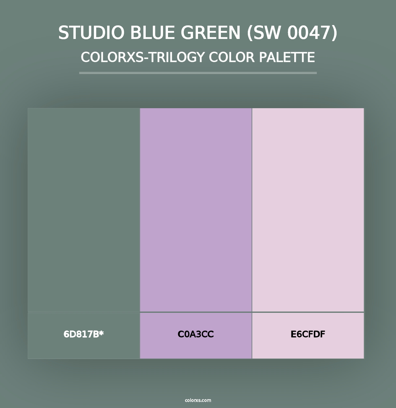 Studio Blue Green (SW 0047) - Colorxs Trilogy Palette