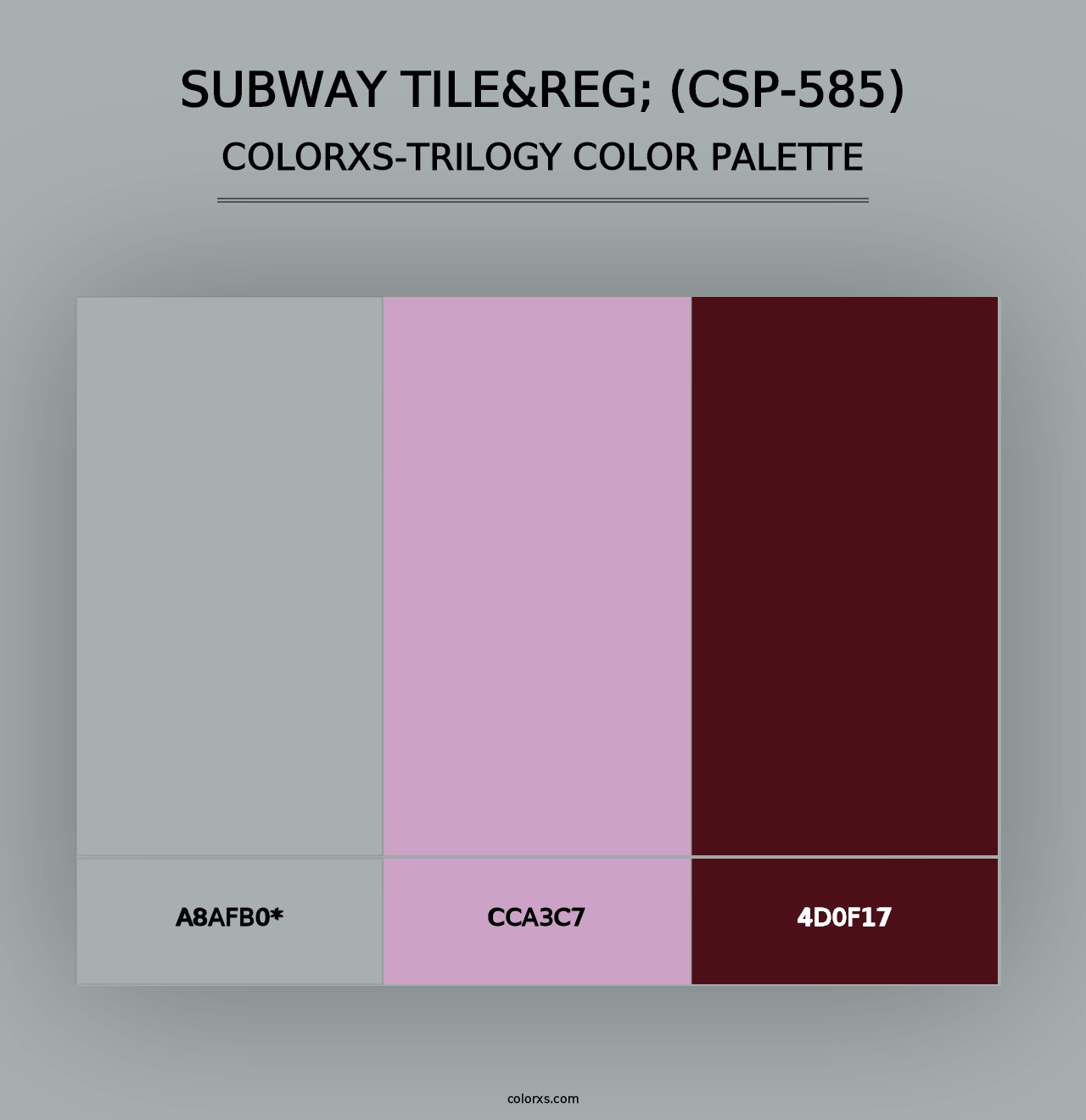 Subway Tile&reg; (CSP-585) - Colorxs Trilogy Palette