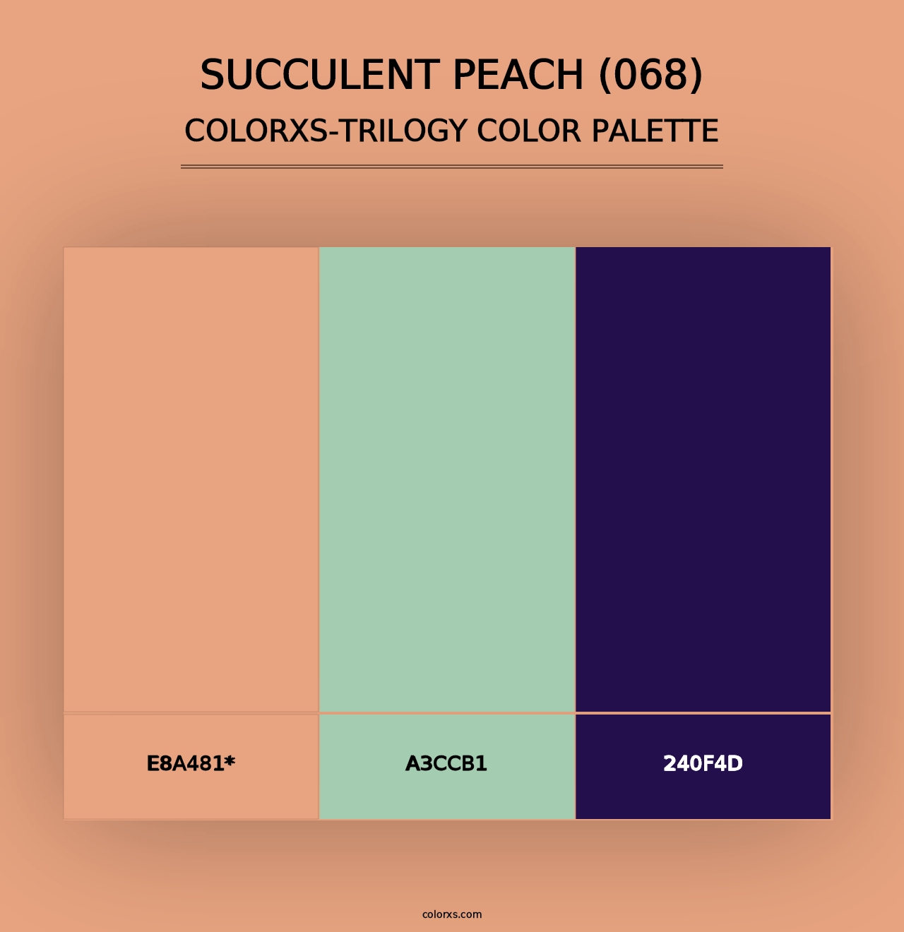 Succulent Peach (068) - Colorxs Trilogy Palette