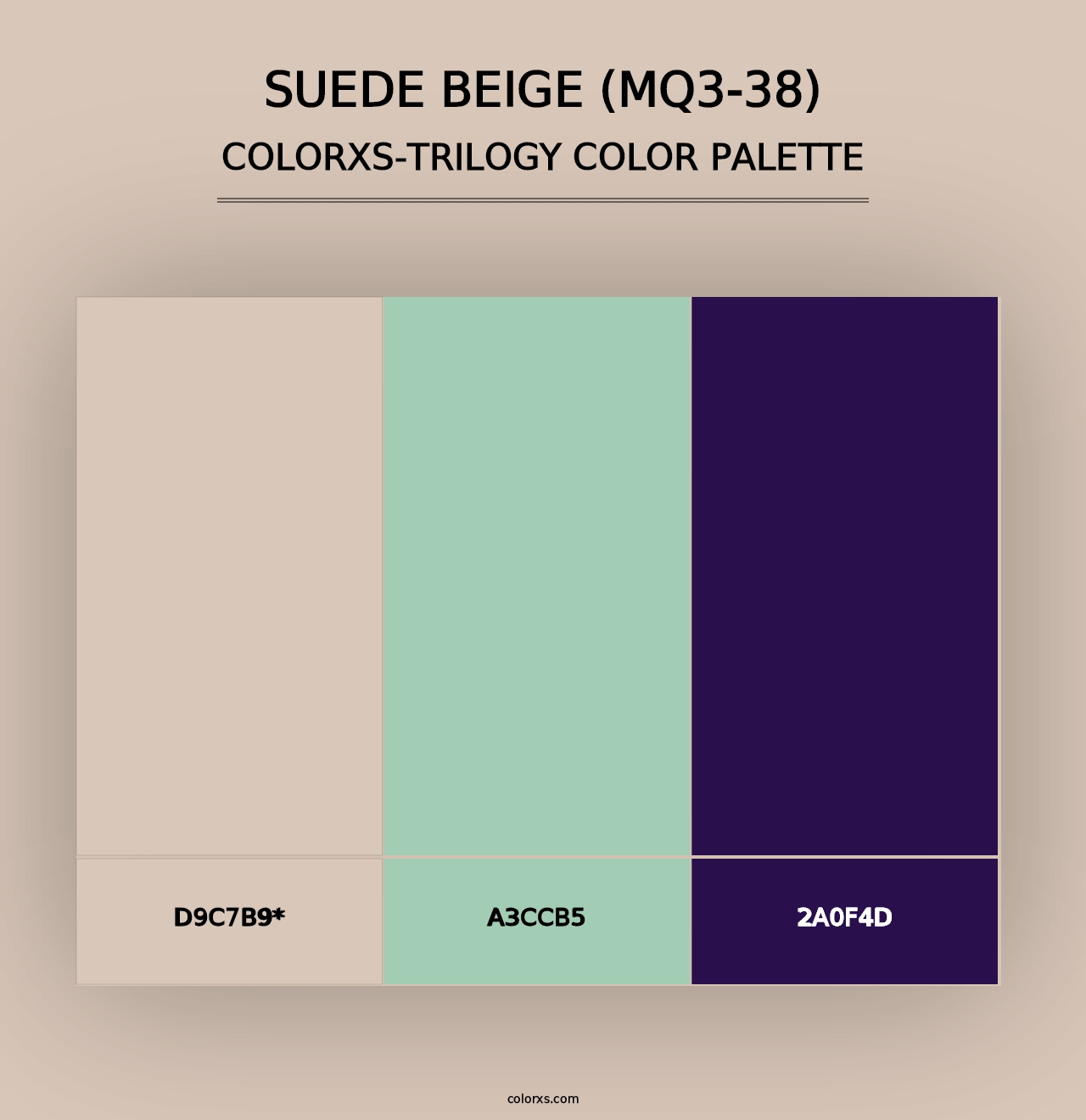 Suede Beige (MQ3-38) - Colorxs Trilogy Palette