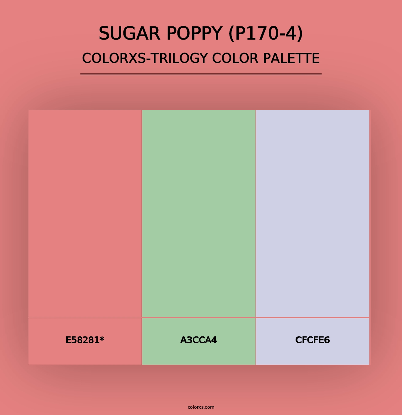 Sugar Poppy (P170-4) - Colorxs Trilogy Palette