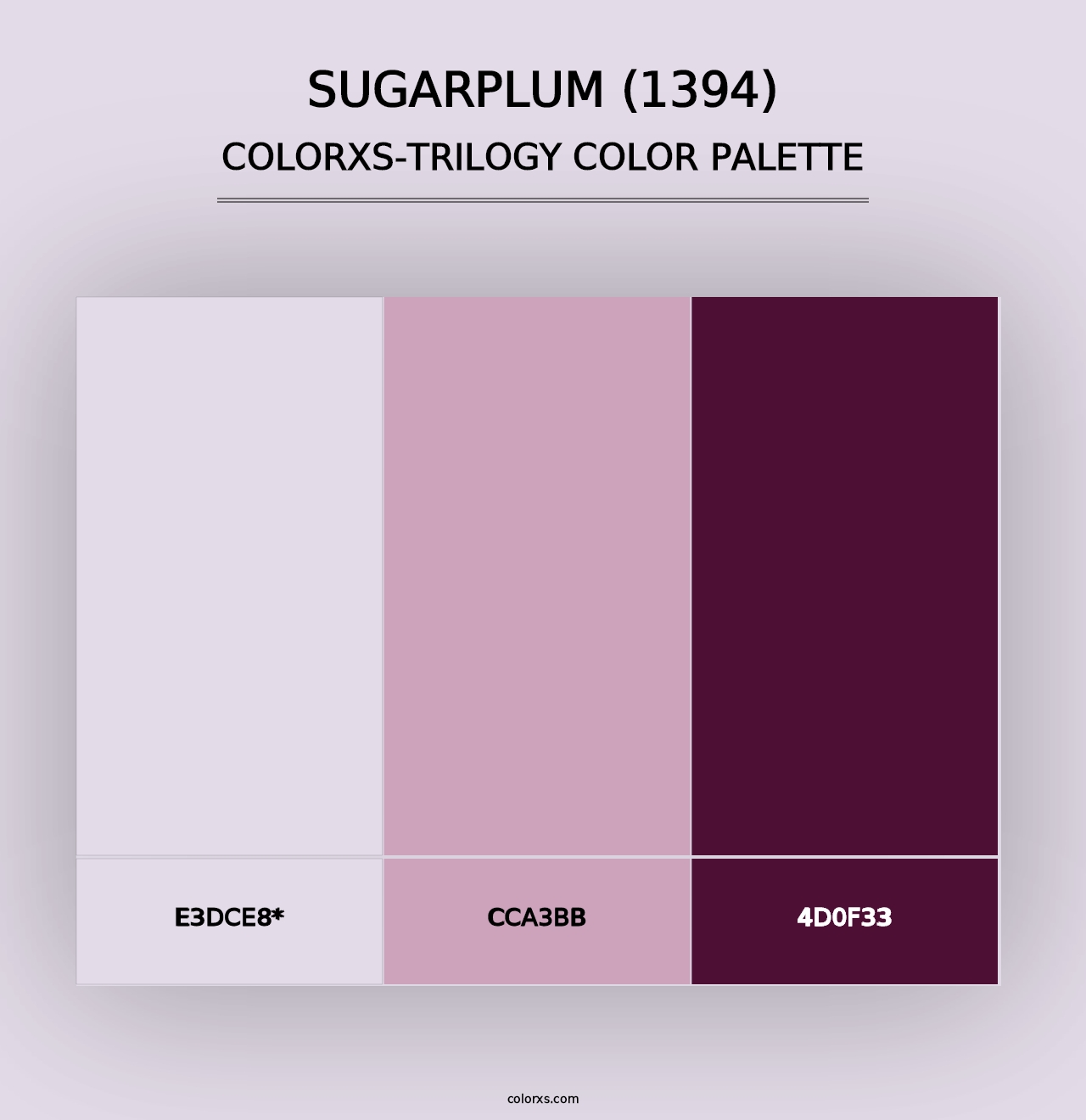 Sugarplum (1394) - Colorxs Trilogy Palette