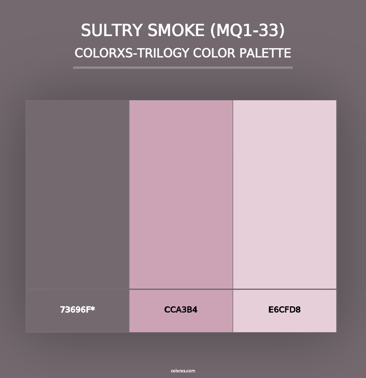 Sultry Smoke (MQ1-33) - Colorxs Trilogy Palette