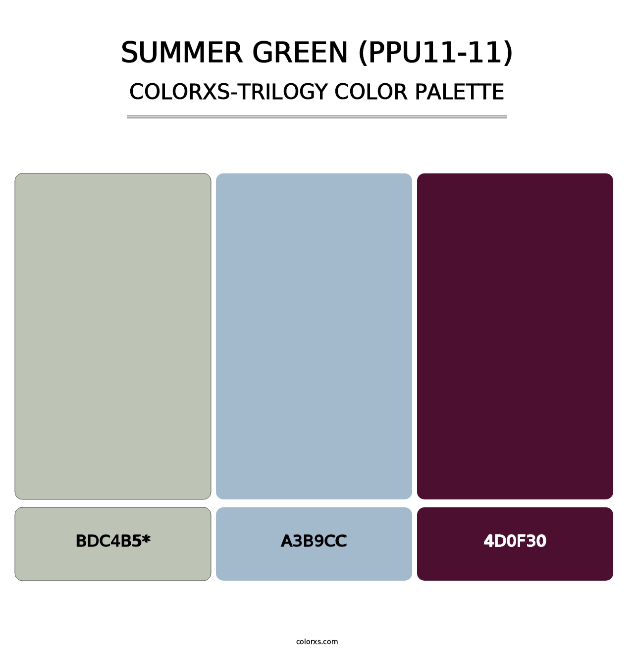 Summer Green (PPU11-11) - Colorxs Trilogy Palette