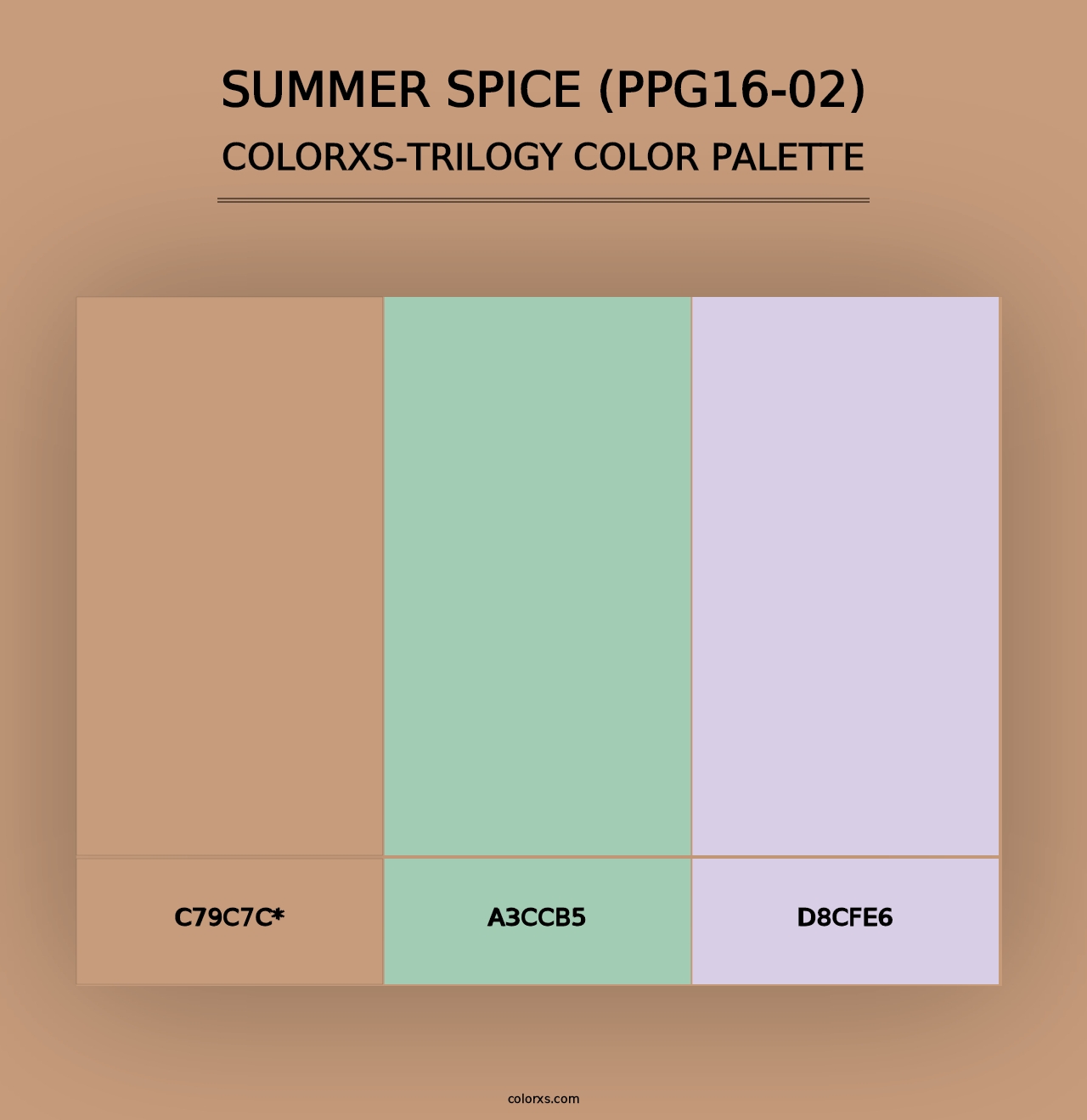 Summer Spice (PPG16-02) - Colorxs Trilogy Palette