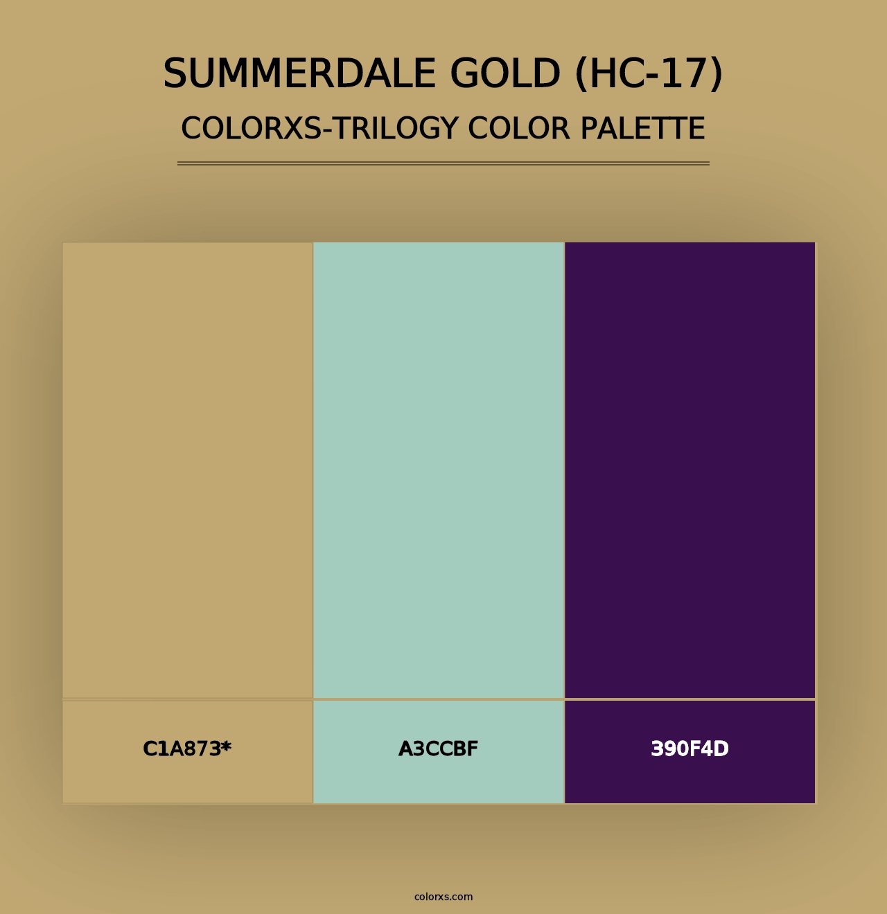 Summerdale Gold (HC-17) - Colorxs Trilogy Palette