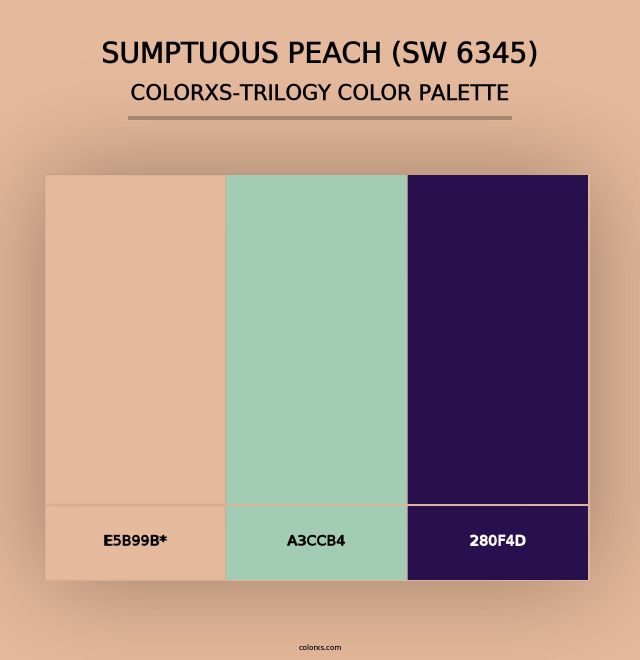 Sumptuous Peach (SW 6345) - Colorxs Trilogy Palette