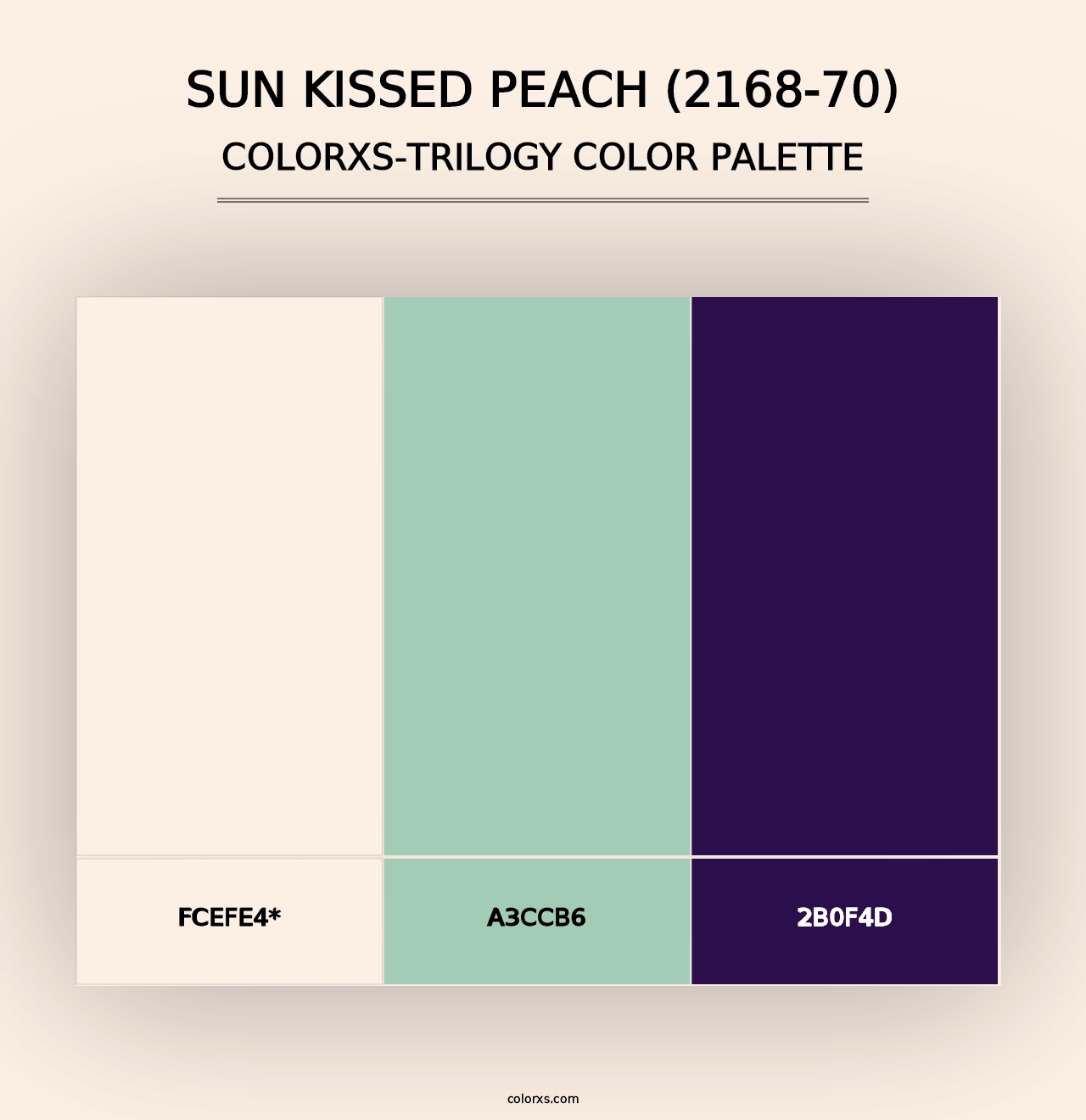 Sun Kissed Peach (2168-70) - Colorxs Trilogy Palette