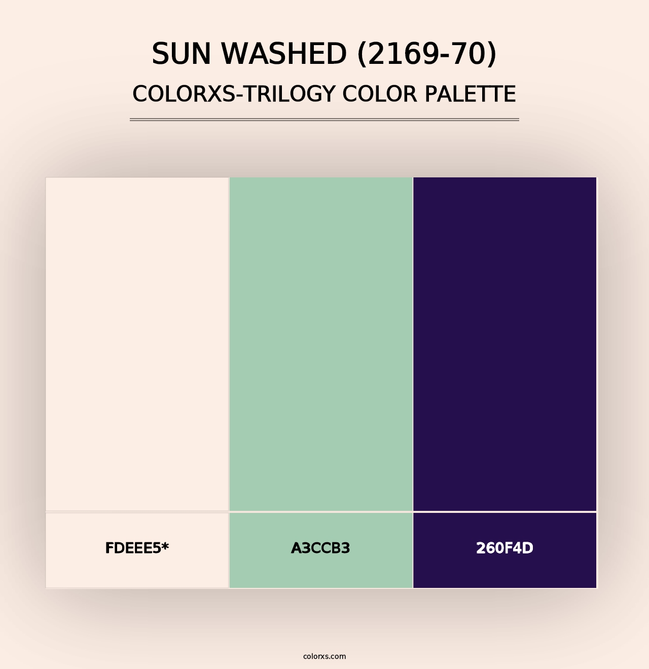 Sun Washed (2169-70) - Colorxs Trilogy Palette